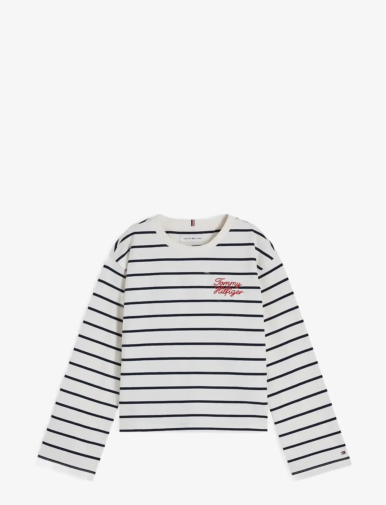 Tommy Hilfiger - TOMMY HILFIGER SRIPE TEE LS - long-sleeved t-shirts - white stripes - 1