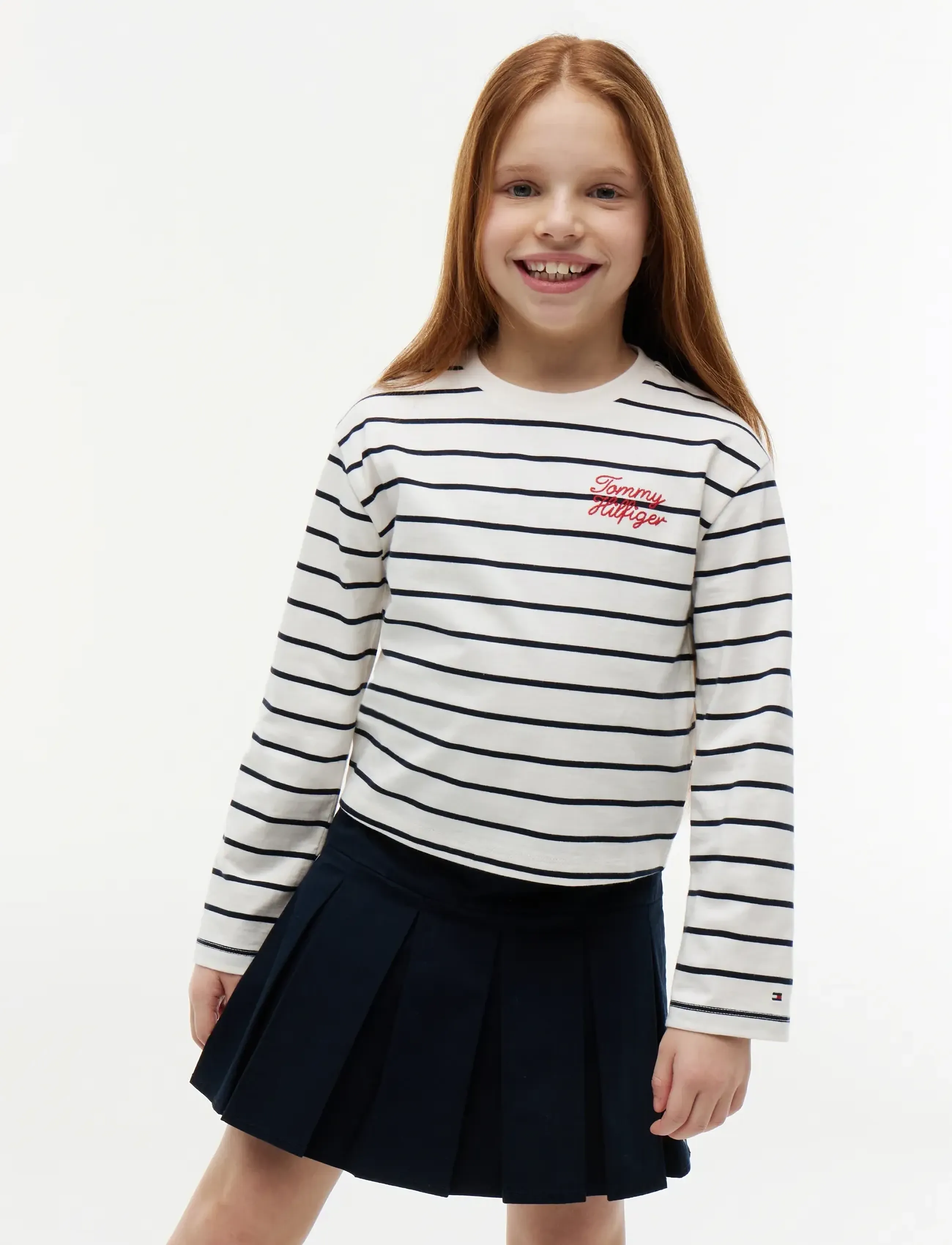 Tommy Hilfiger Tommy Hilfiger Sripe Tee Ls, 40, White, T-Shirts > Langærmede T-shirts, Børn