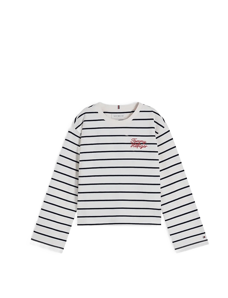 Tommy Hilfiger - TOMMY HILFIGER SRIPE TEE LS - long-sleeved t-shirts - white stripes - 2