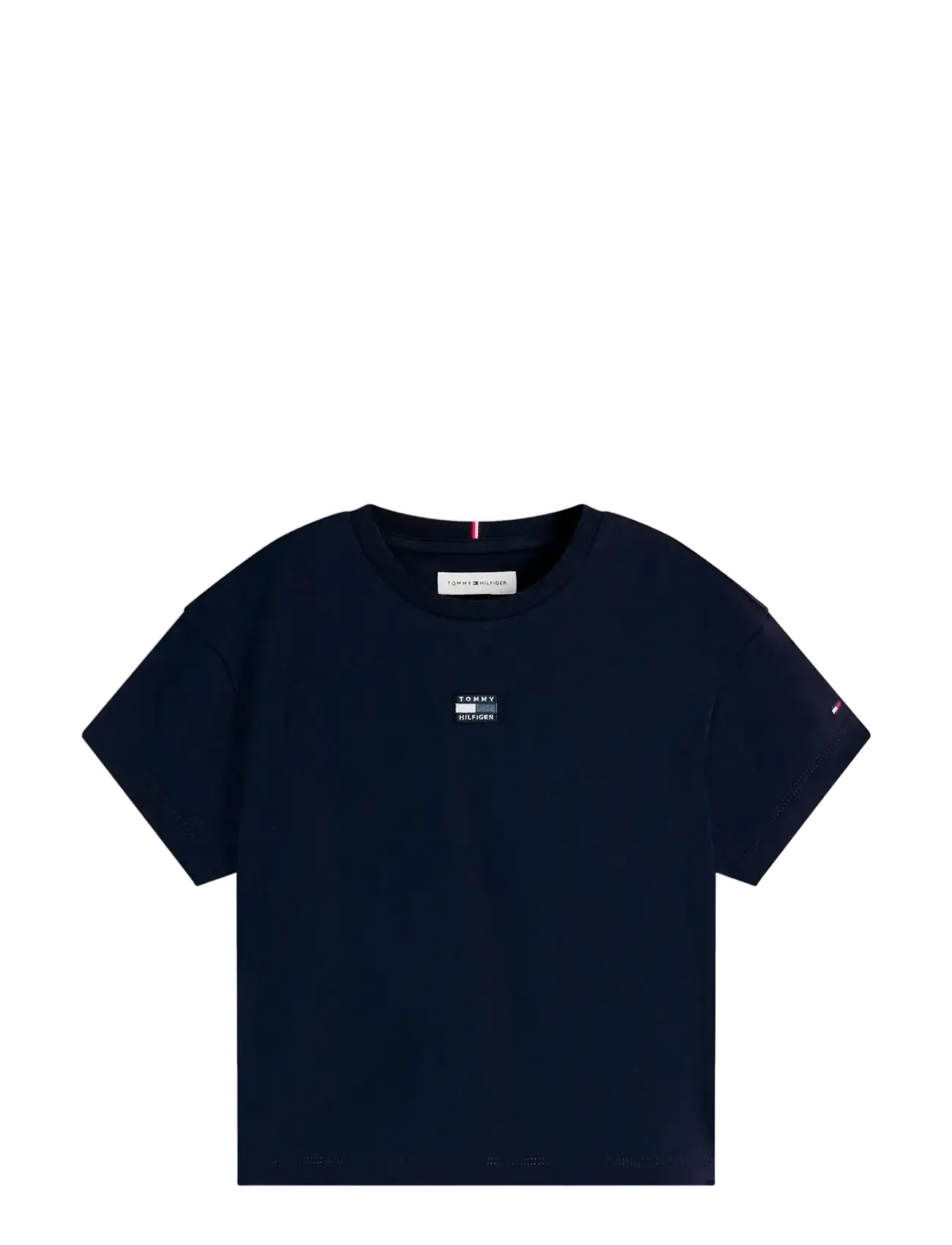Tommy Hilfiger TONAL FLAG TEE S/S - Tops - DARK NIGHT NAVY / navy