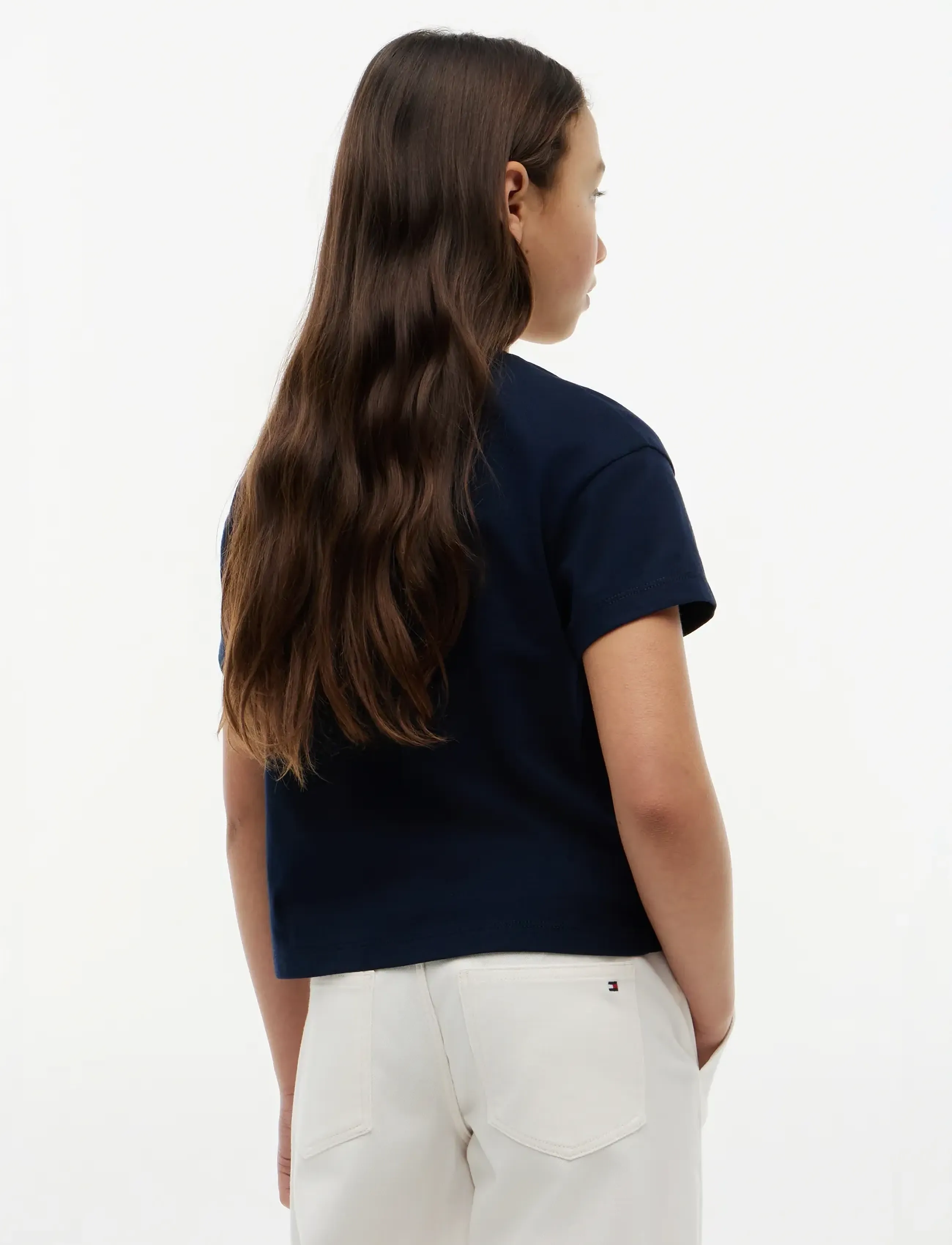 Tommy Hilfiger - TONAL FLAG TEE S/S - kortærmede t-shirts - dark night navy - 2
