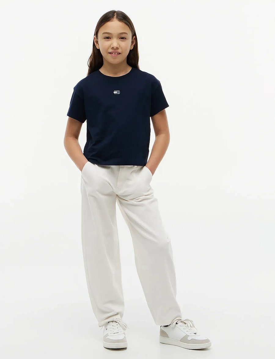 Tommy Hilfiger - TONAL FLAG TEE S/S - kortærmede t-shirts - dark night navy - 4