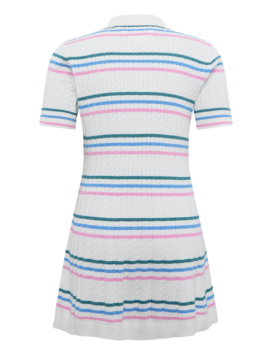 Tommy Hilfiger - POLO SWEATER DRESS - lühikeste varrukatega beebikleidid - ivory silk stripes - 2