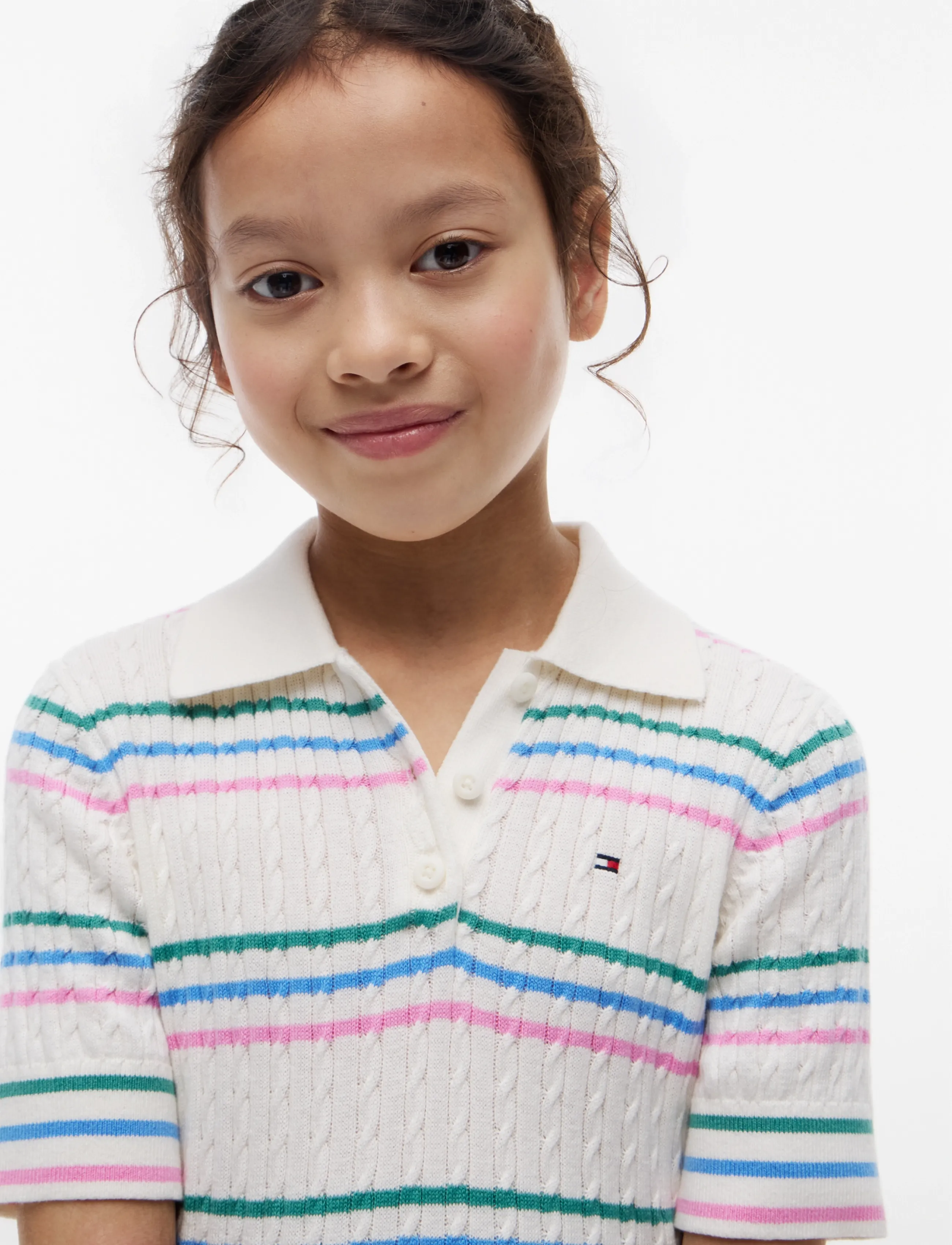 Tommy Hilfiger - POLO SWEATER DRESS - ivory silk stripes - 4