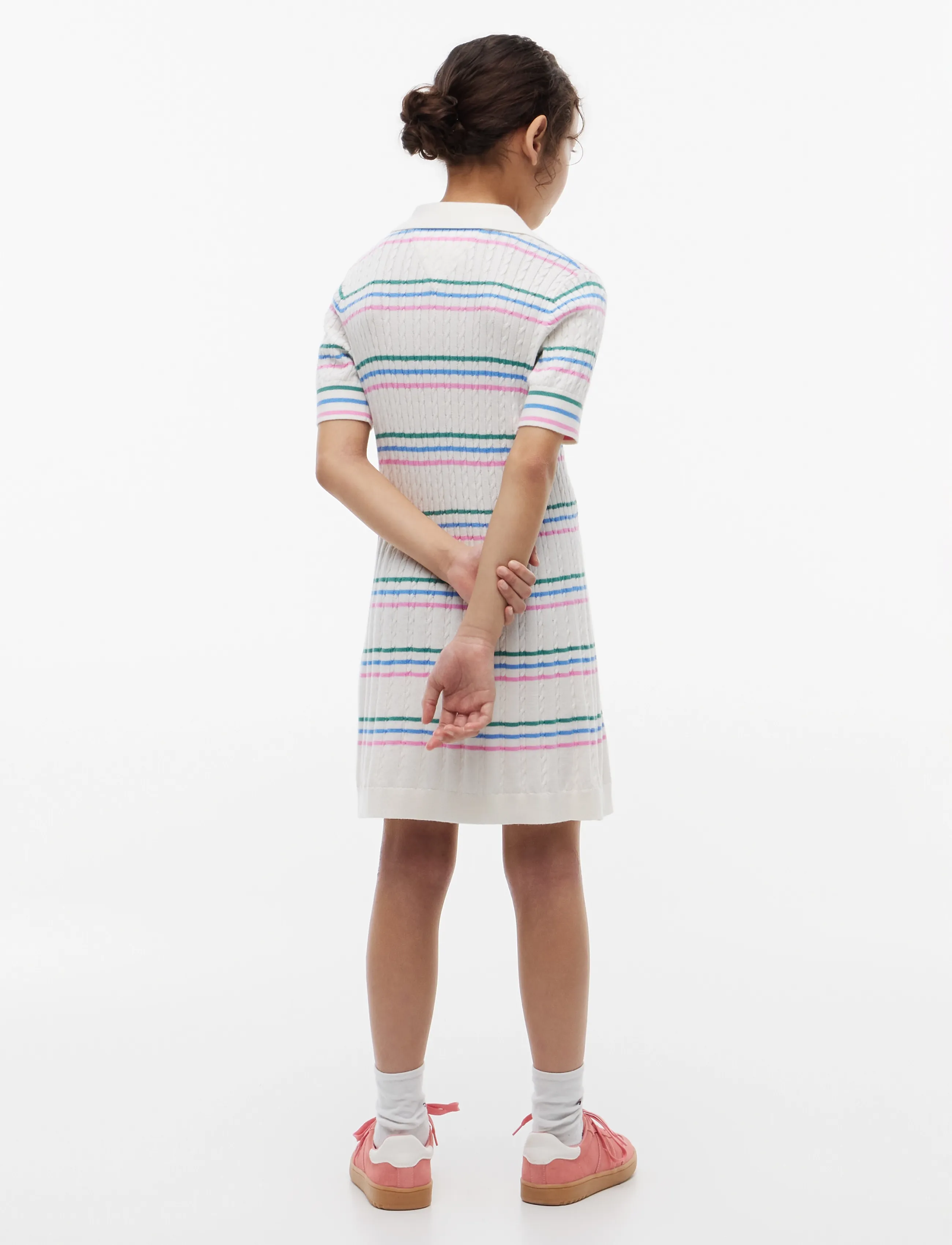 Tommy Hilfiger - POLO SWEATER DRESS - ivory silk stripes - 5