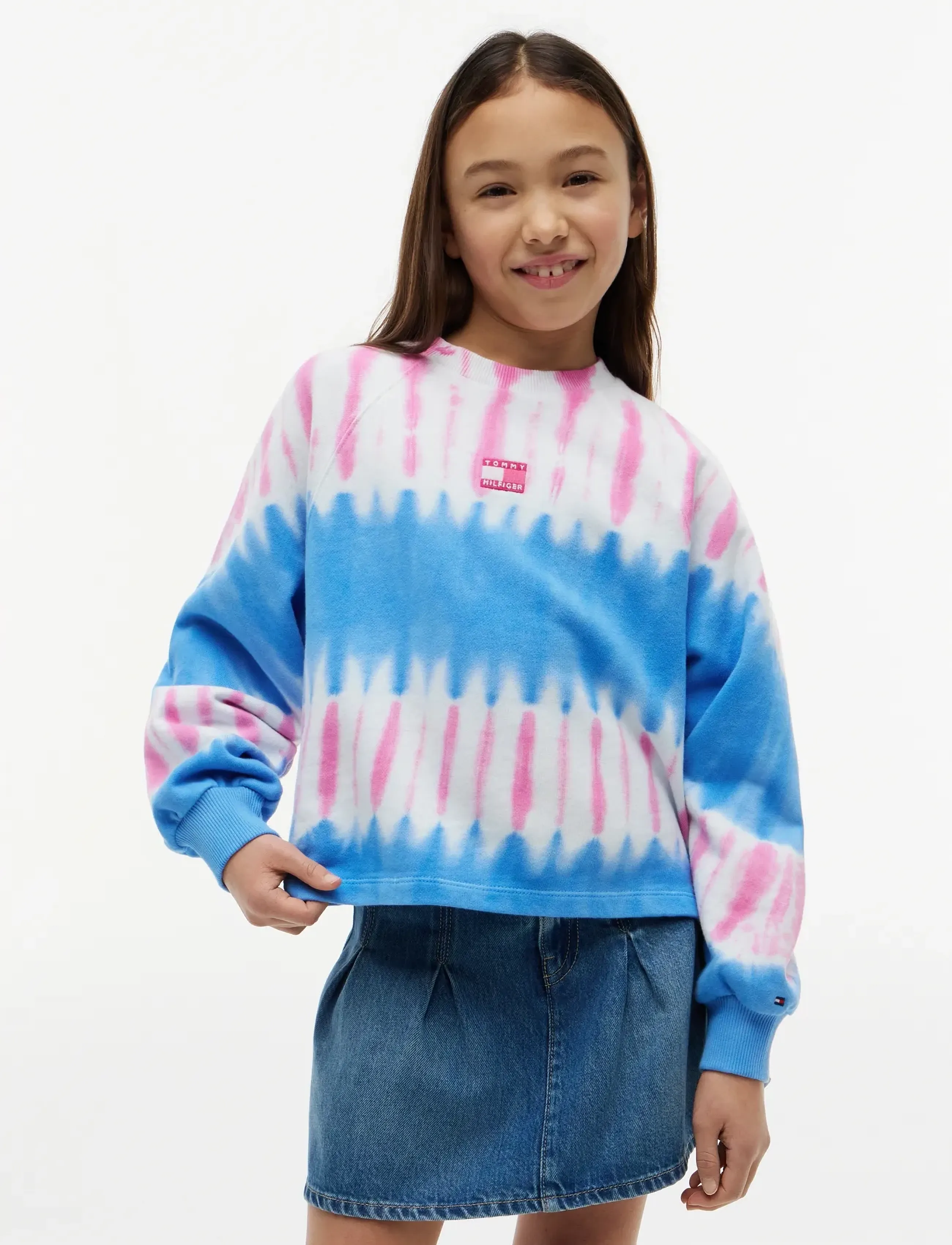 Tommy Hilfiger TIE DYE CREWNECK - Sweatshirts - COPENHAGEN BLUE TIE DYE / multi