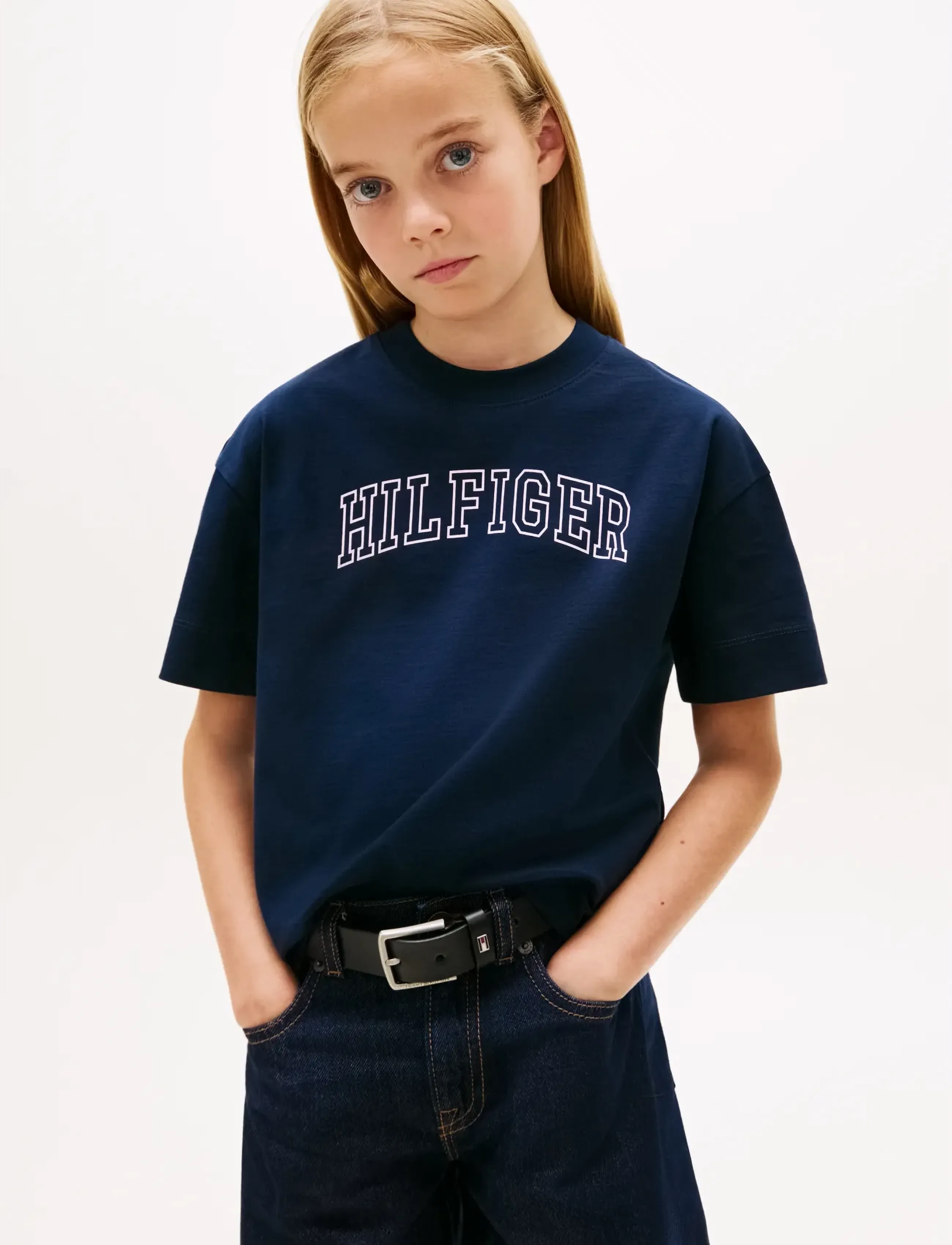Tommy Hilfiger VARSITY TEE SS - Short-sleeved t-shirts - DARK NIGHT NAVY / navy