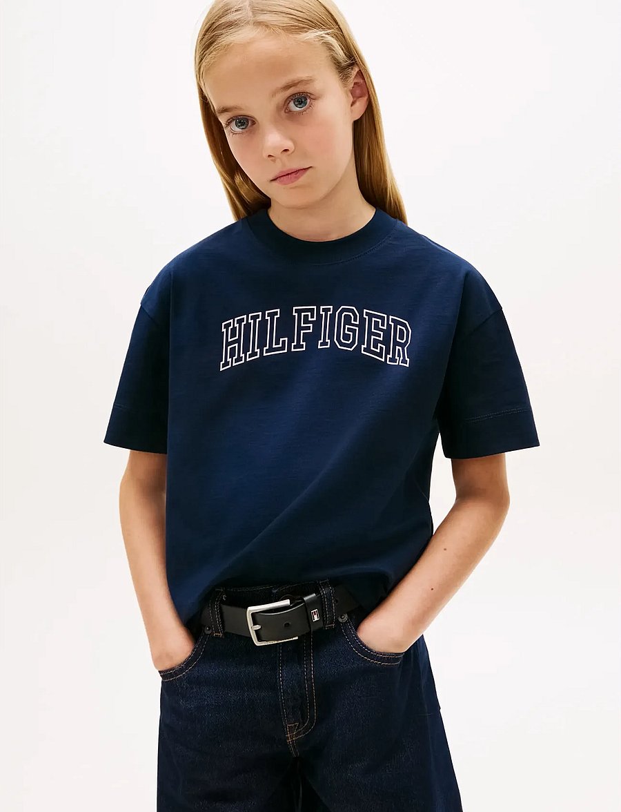 Tommy Hilfiger - VARSITY TEE SS - kurzärmelige - dark night navy - 0