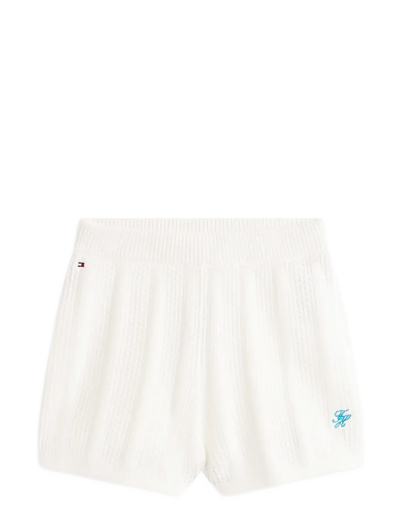 Tommy Hilfiger CROCHET STITCH SHORT - Riided - IVORY SILK / white
