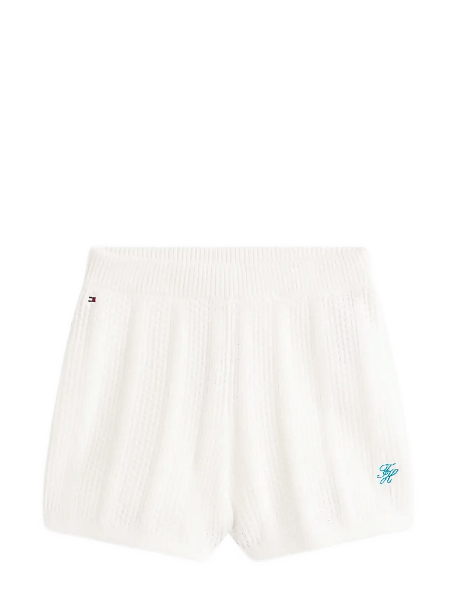 Tommy Hilfiger - CROCHET STITCH SHORT - casual shorts - ivory silk - 1