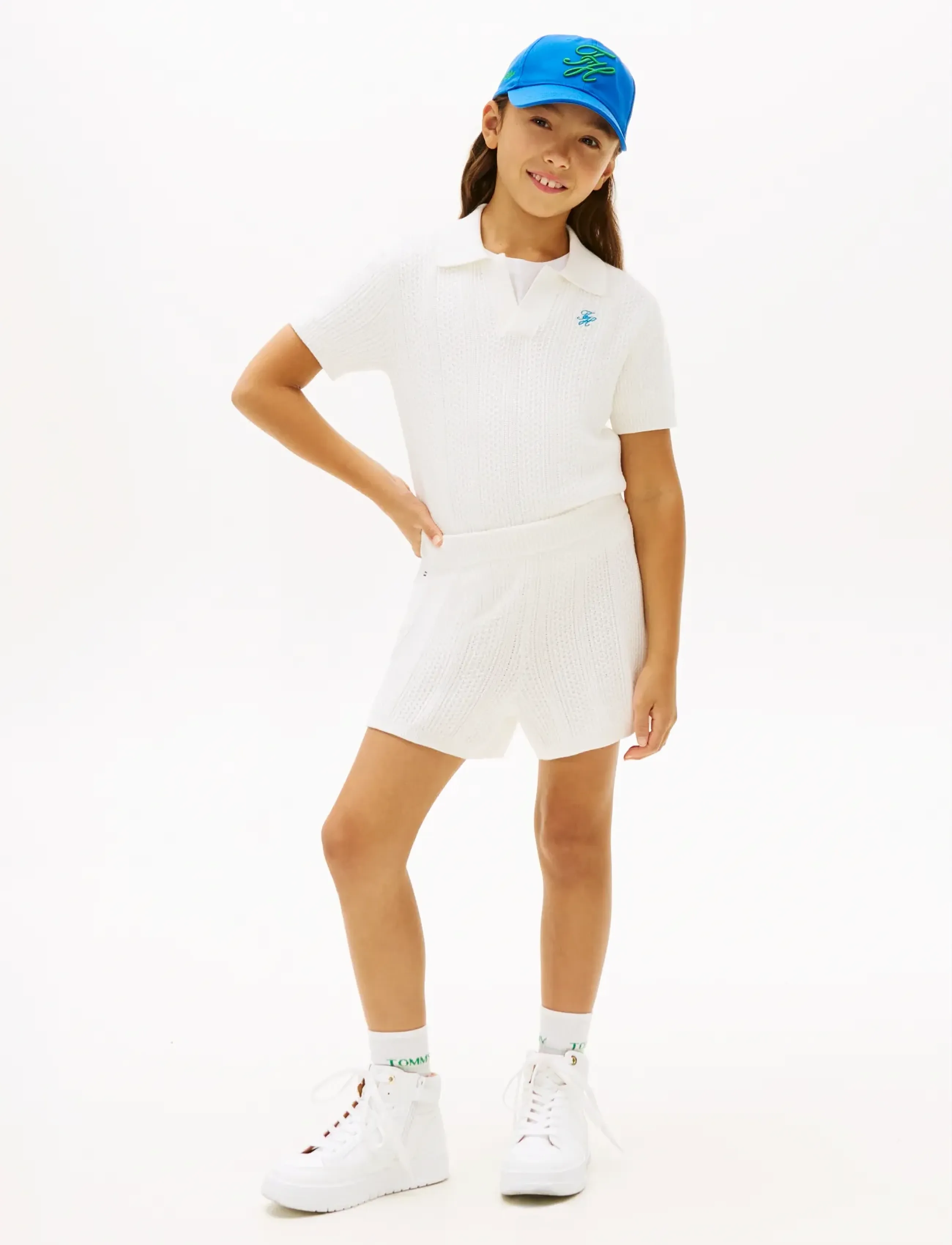 Tommy Hilfiger - CROCHET STITCH SHORT - casual shorts - ivory silk - 3