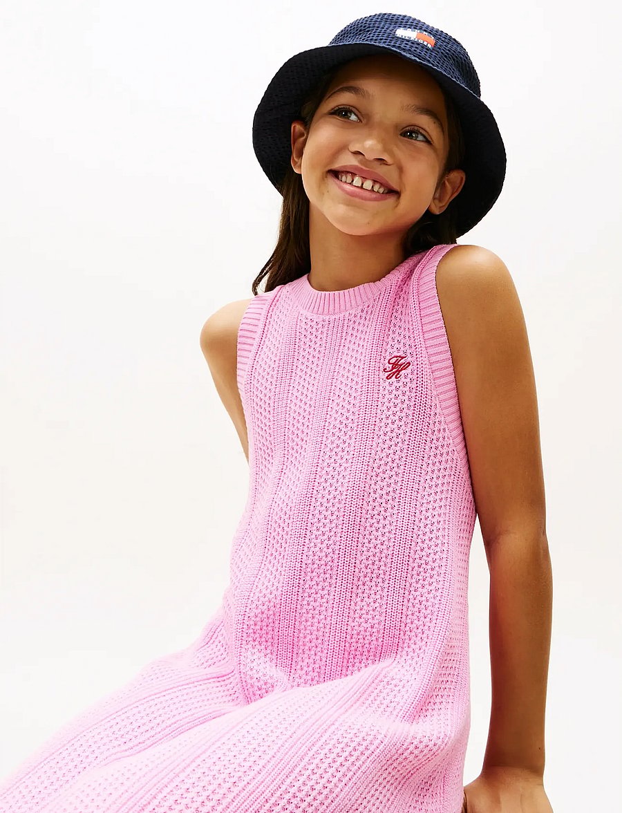 Tommy Hilfiger - CROCHET STITCH DRESS - Ærmeløse hverdagskjoler - rose petal - 3