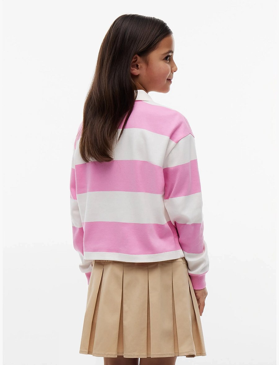 Tommy Hilfiger - RUGBY STRIPE POLO LS - langärmelig poloshirt - pink daisy stripes - 2