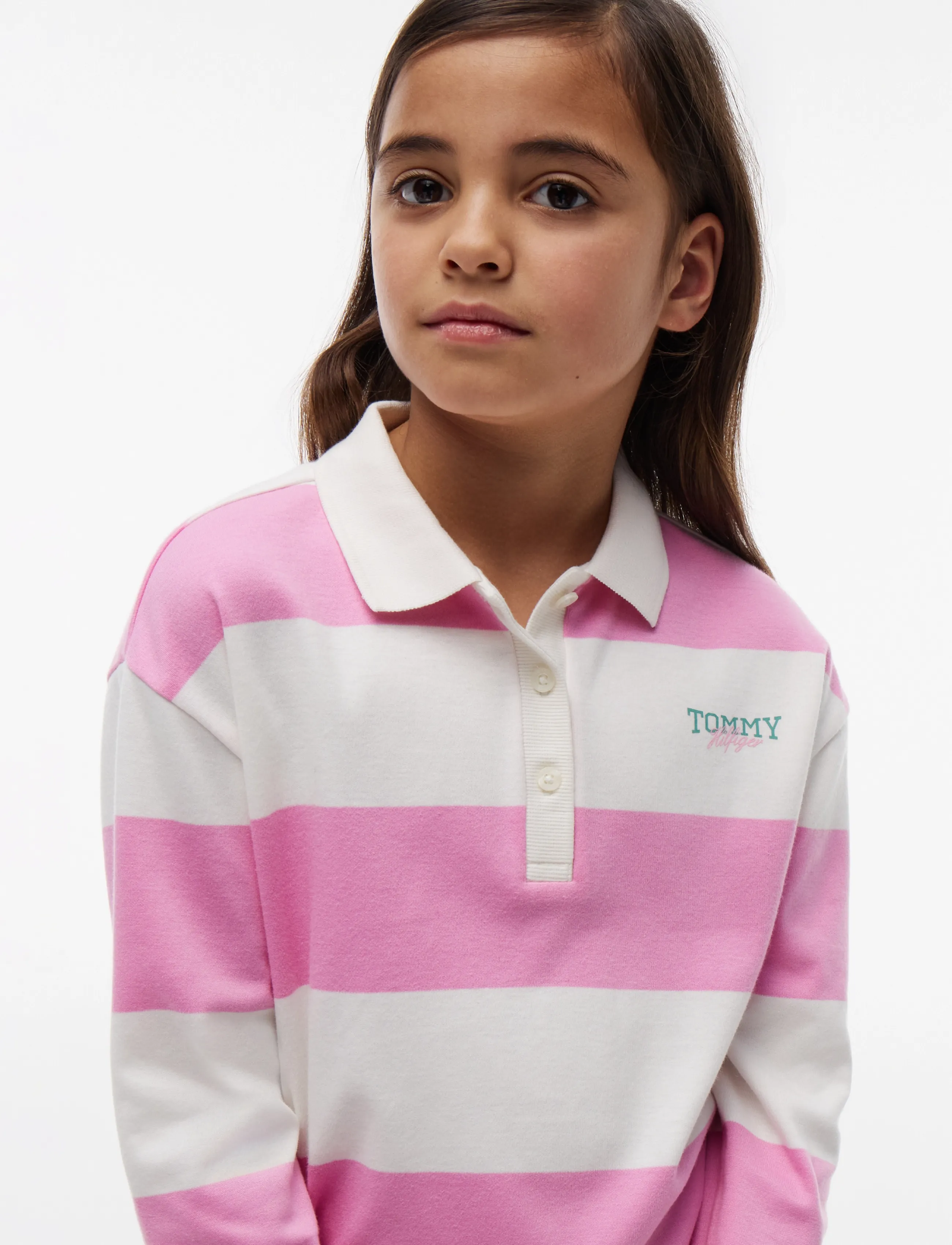 Tommy Hilfiger - RUGBY STRIPE POLO LS - pink daisy stripes - 3