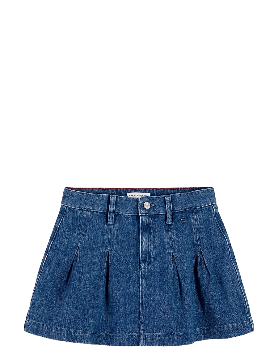 Tommy Hilfiger - DENIM PLEATED SKIRT - jeanskjolar - mediumused - 1