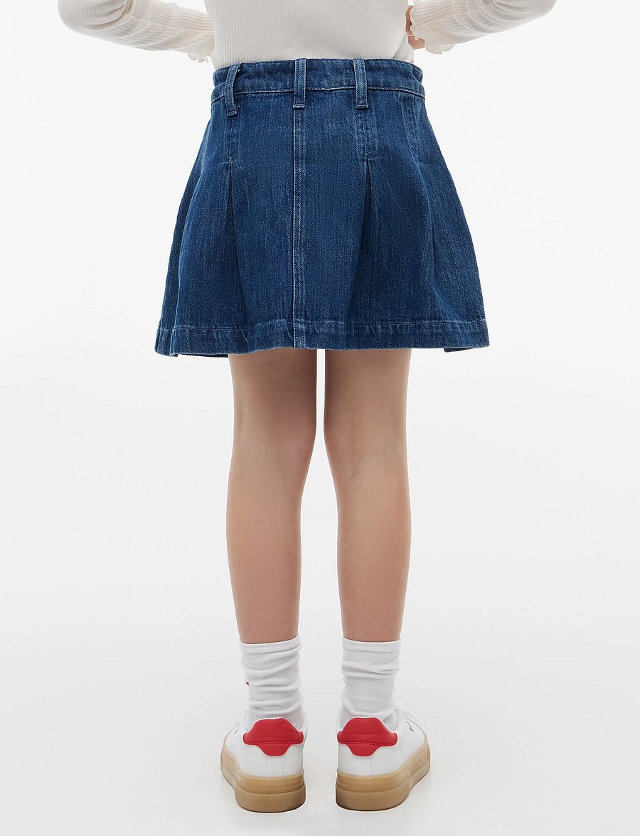 Tommy Hilfiger - DENIM PLEATED SKIRT - jeanskjolar - mediumused - 2