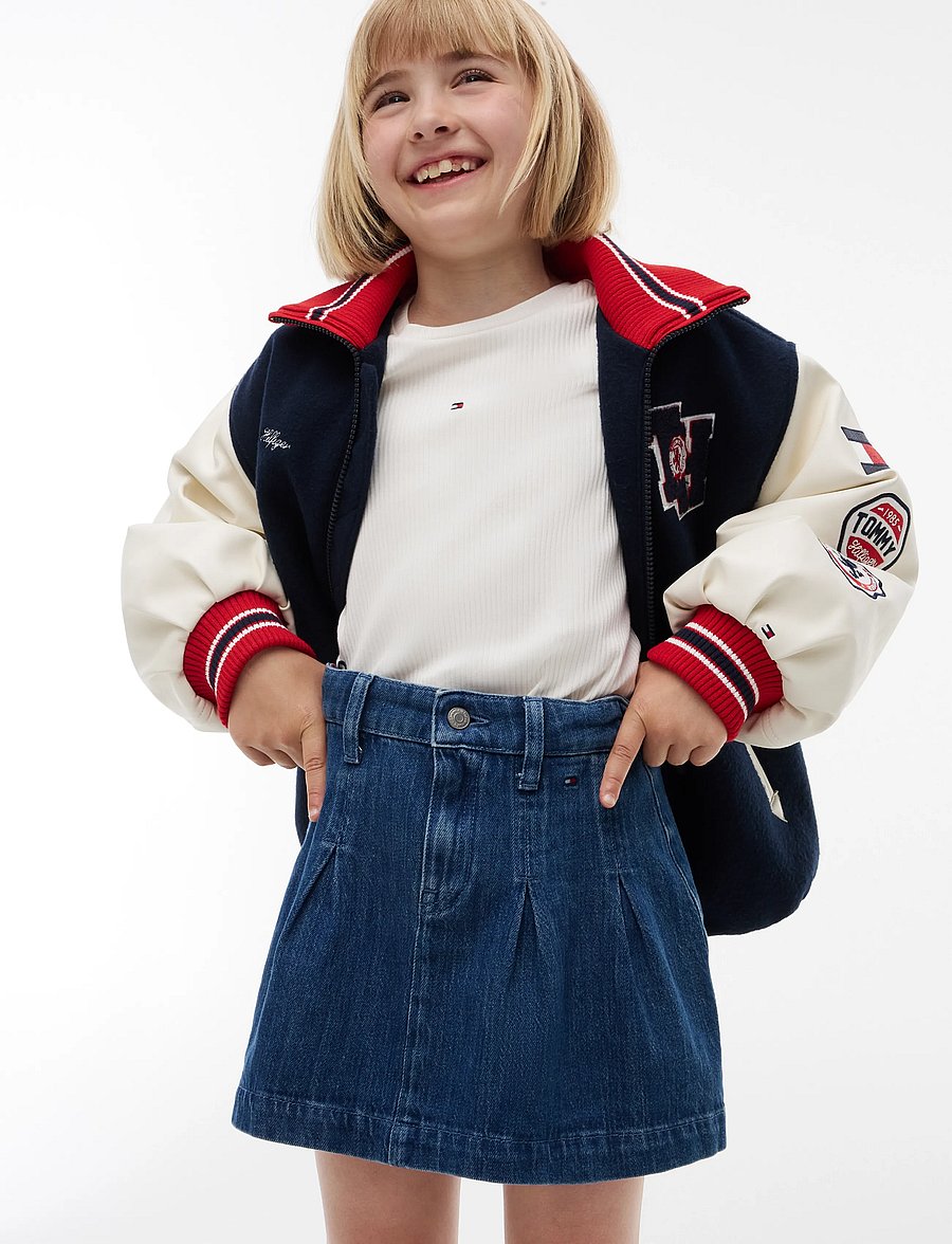 Tommy Hilfiger - DENIM PLEATED SKIRT - jeanskjolar - mediumused - 4