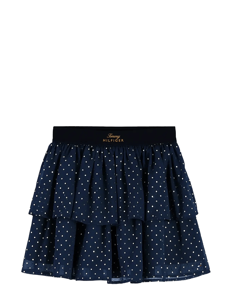 Tommy Hilfiger - DOT FOIL RARA SKIRT - miniseelikud - dark blue - 0