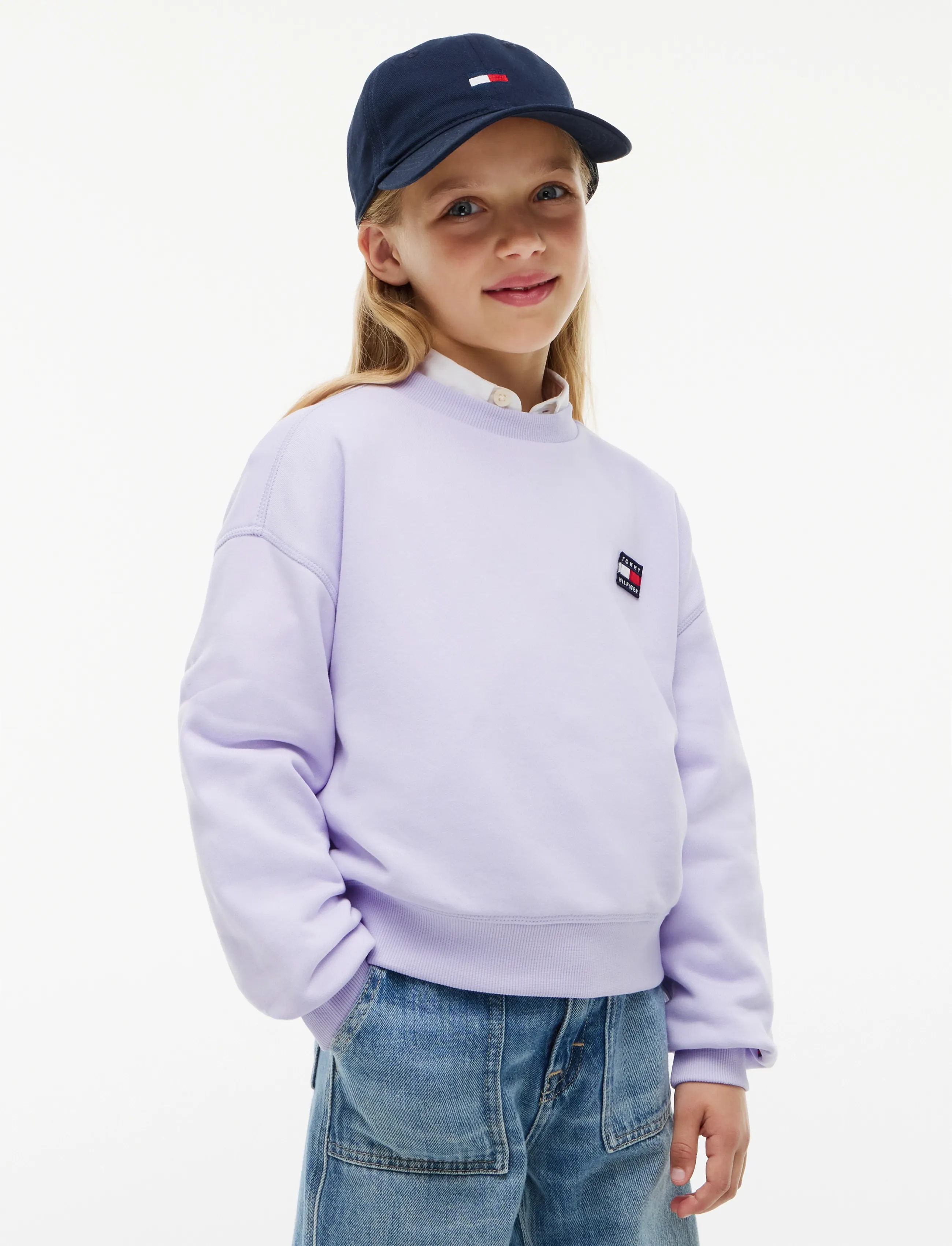 Tommy Hilfiger HERITAGE FLAG SWEATSHIRT - Tommy Hilfiger - LAVENDER ICE / purple
