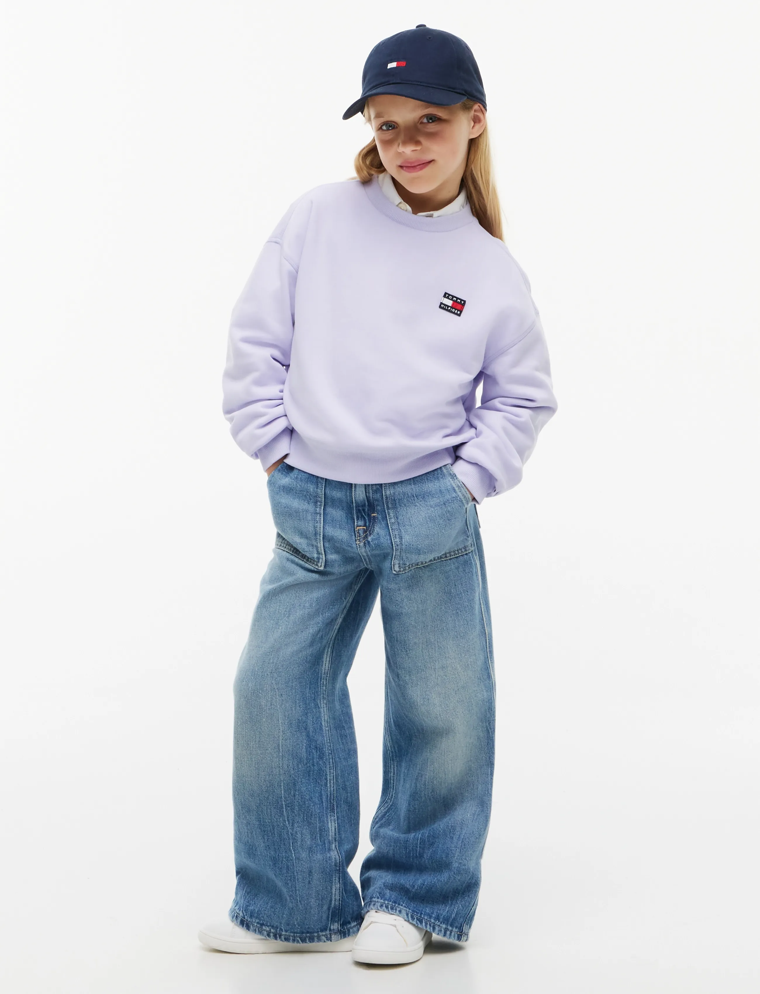Tommy Hilfiger - HERITAGE FLAG SWEATSHIRT - sweatshirts - lavender ice - 4