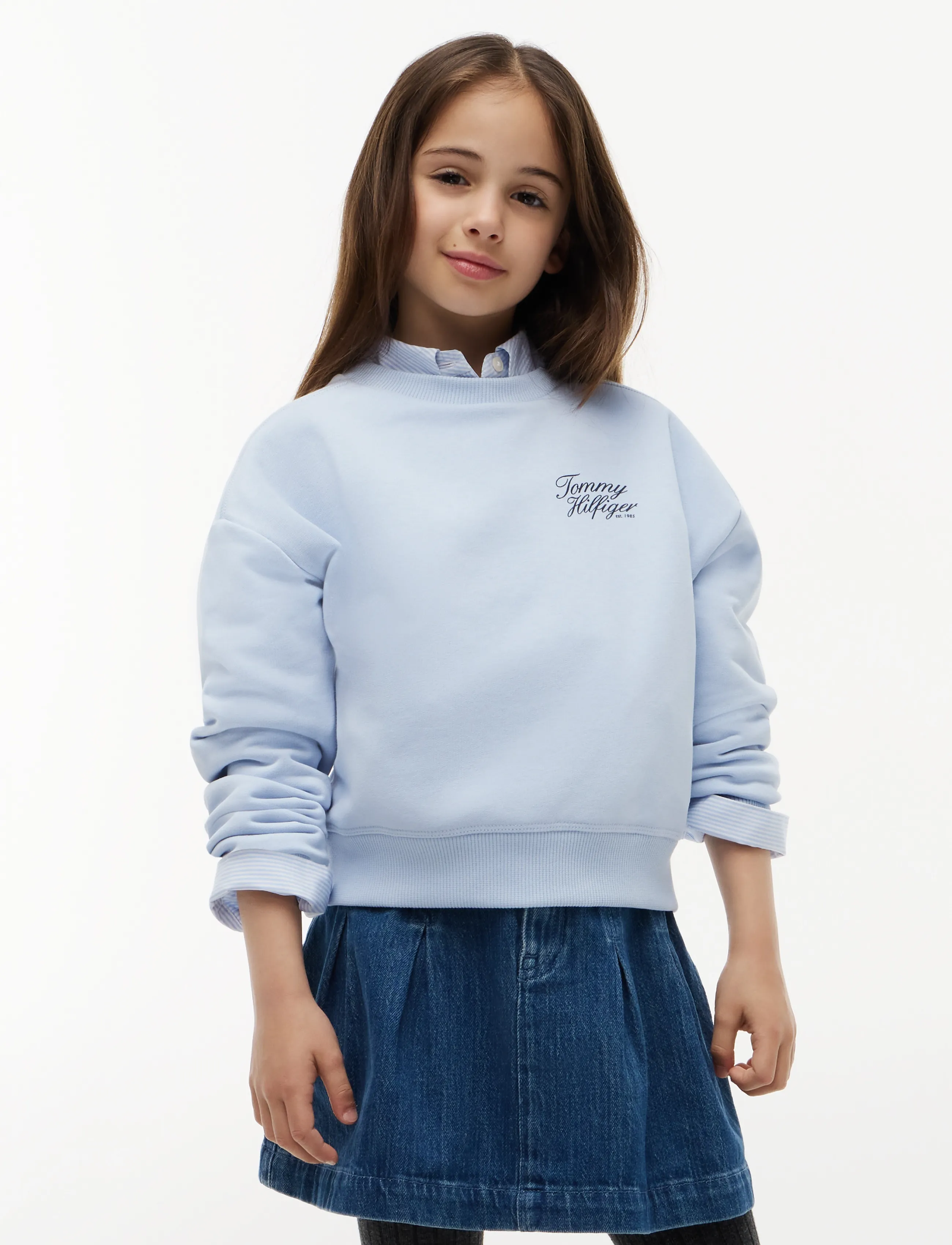 Tommy Hilfiger TOMMY SCRIPT PRINTED SWEATSHIRT - Sweatshirts - SKY BLUE / blue