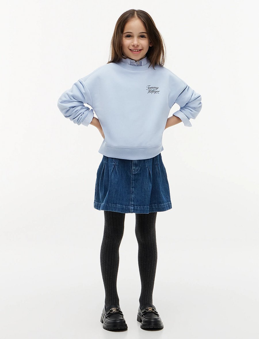 Tommy Hilfiger - TOMMY SCRIPT PRINTED SWEATSHIRT - sweatshirts - sky blue - 4