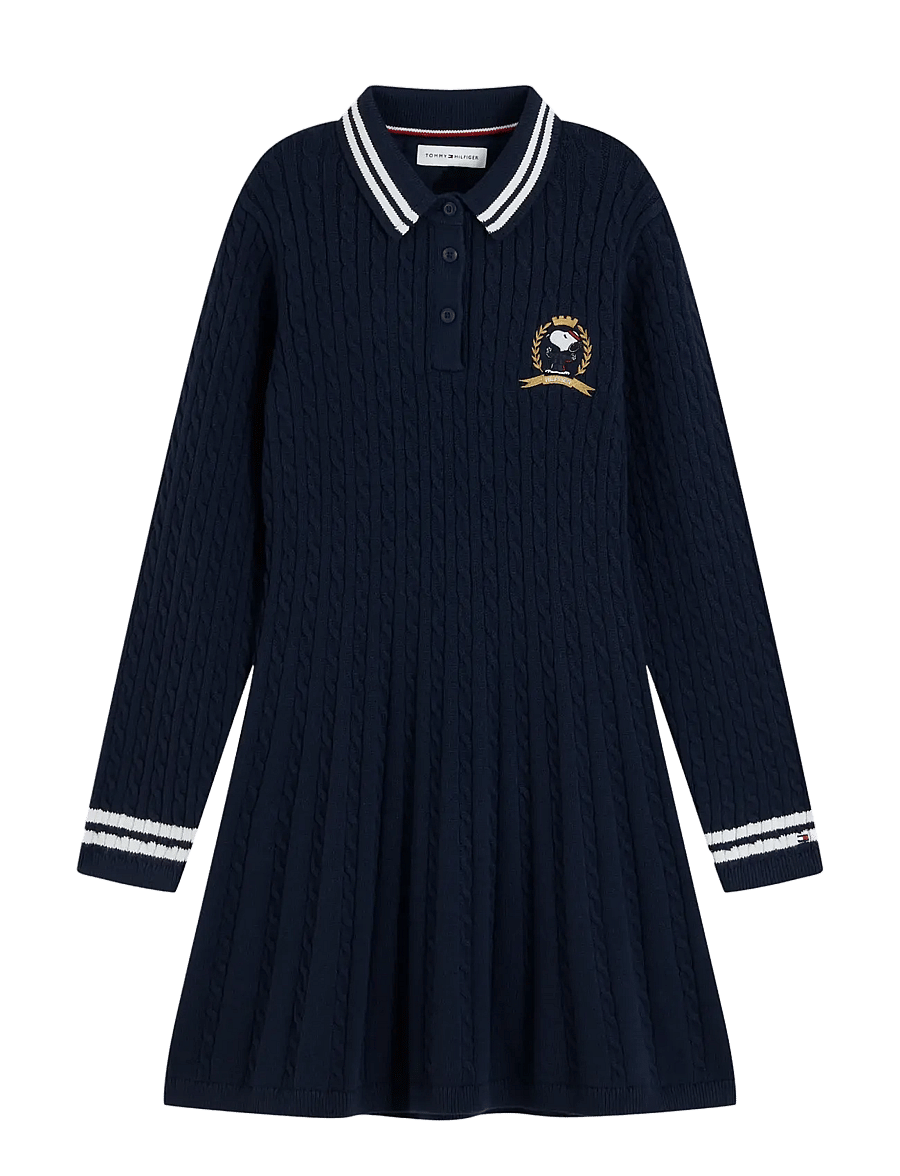 Tommy Hilfiger - PEANUTS CALBE DRESS LS - langärmelige freizeitkleider - dark blue - 1
