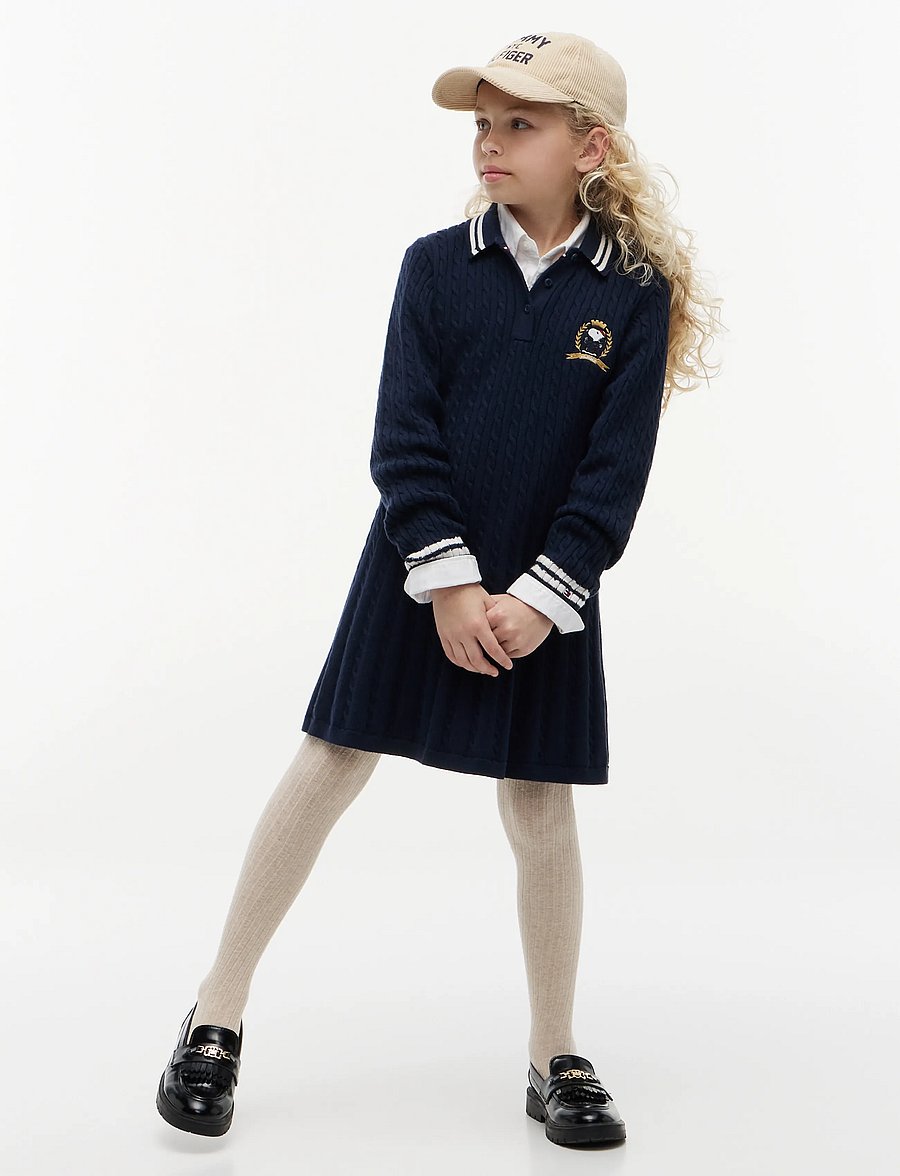 Tommy Hilfiger - PEANUTS CALBE DRESS LS - langärmelige freizeitkleider - dark blue - 0