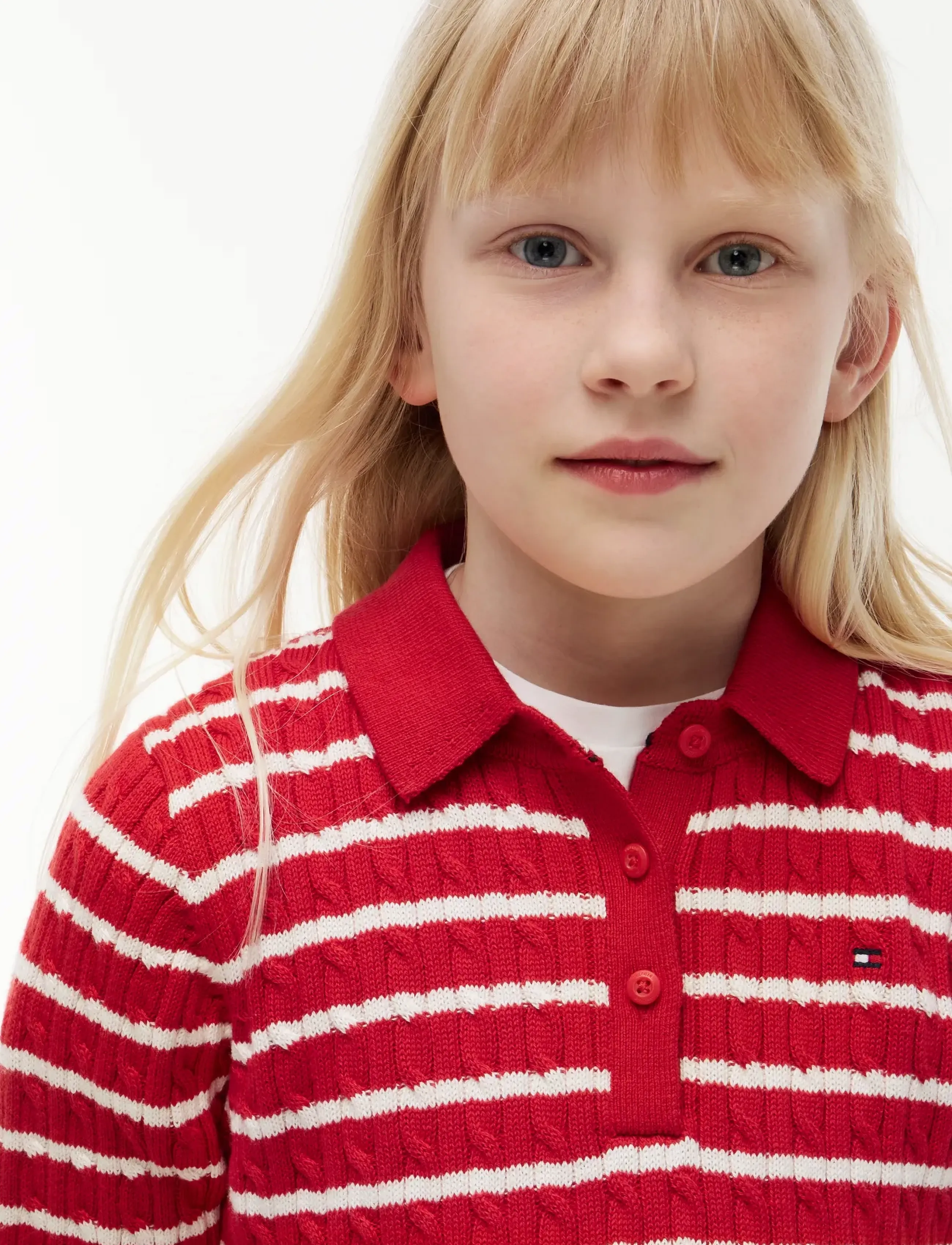 Tommy Hilfiger - CABLE SWEATER DRESS - langärmelige babykleider - red - 3