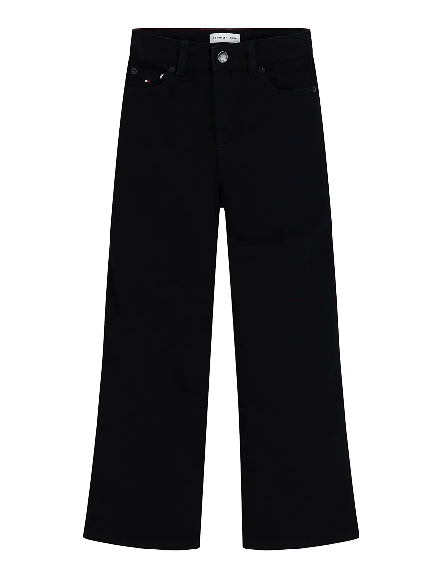 Tommy Hilfiger - MABEL BLACK JEANS - hosen mit weitem bein - cleanblack - 1