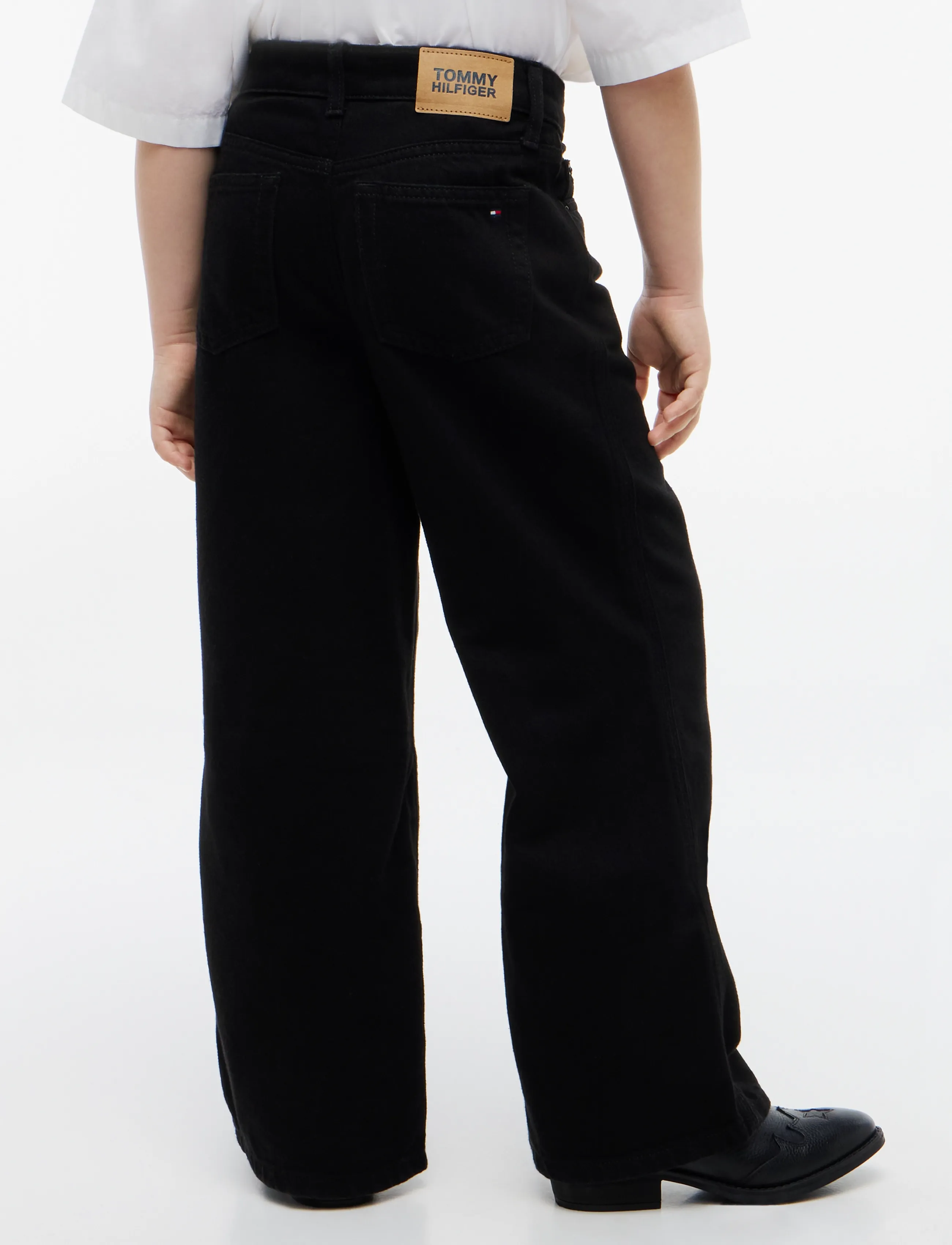 Tommy Hilfiger - MABEL BLACK JEANS - hosen mit weitem bein - cleanblack - 2
