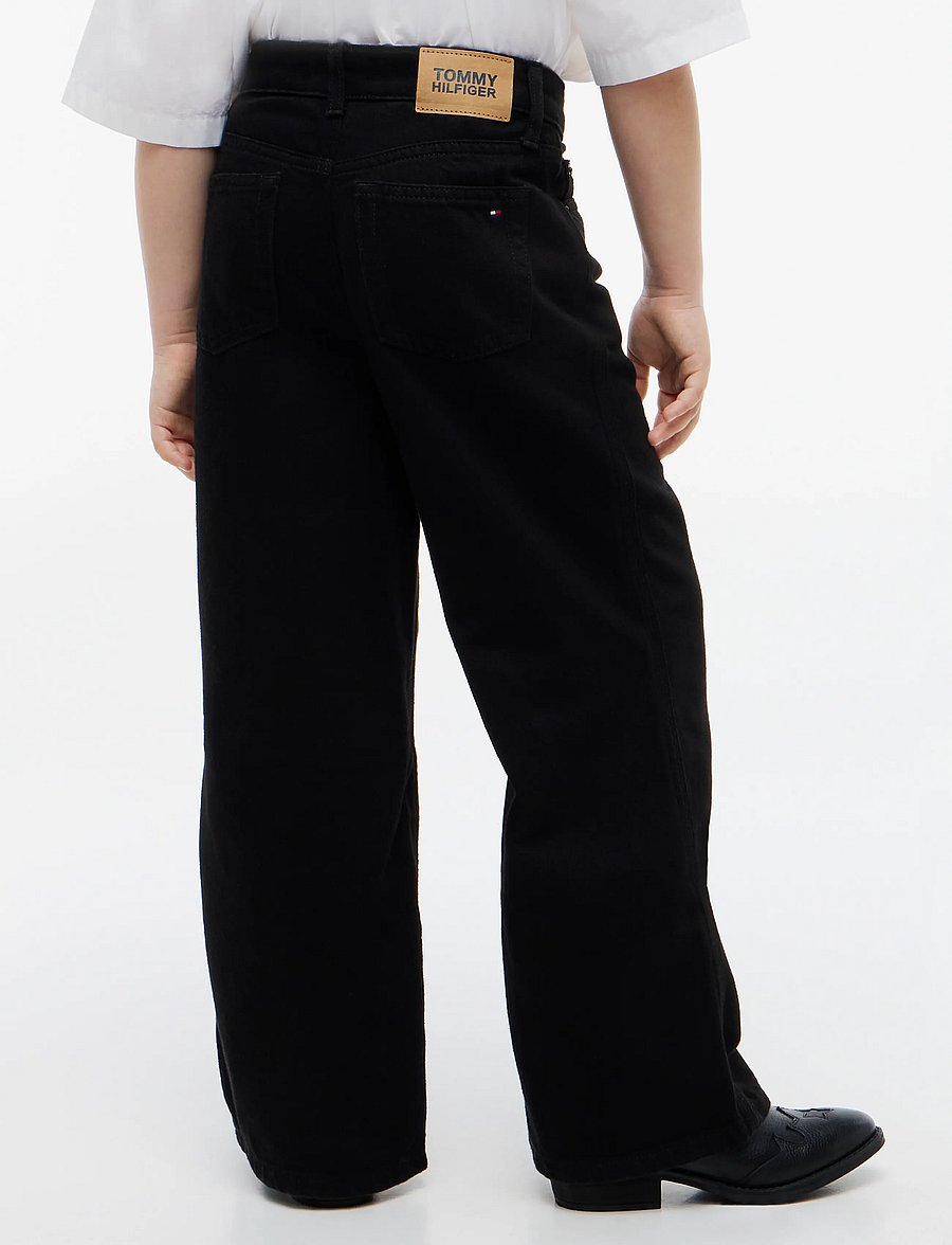 Tommy Hilfiger - MABEL BLACK JEANS - hosen mit weitem bein - cleanblack - 2