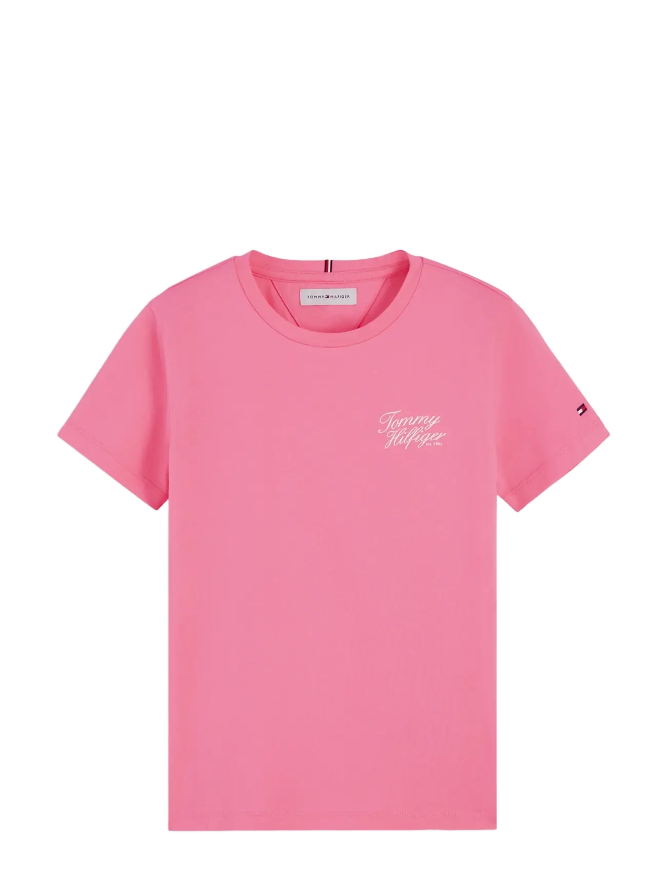 Tommy Hilfiger - TOMMY HILFIGER SCRIPT TEE SS - kortärmade t-shirts - exotic pink - 1