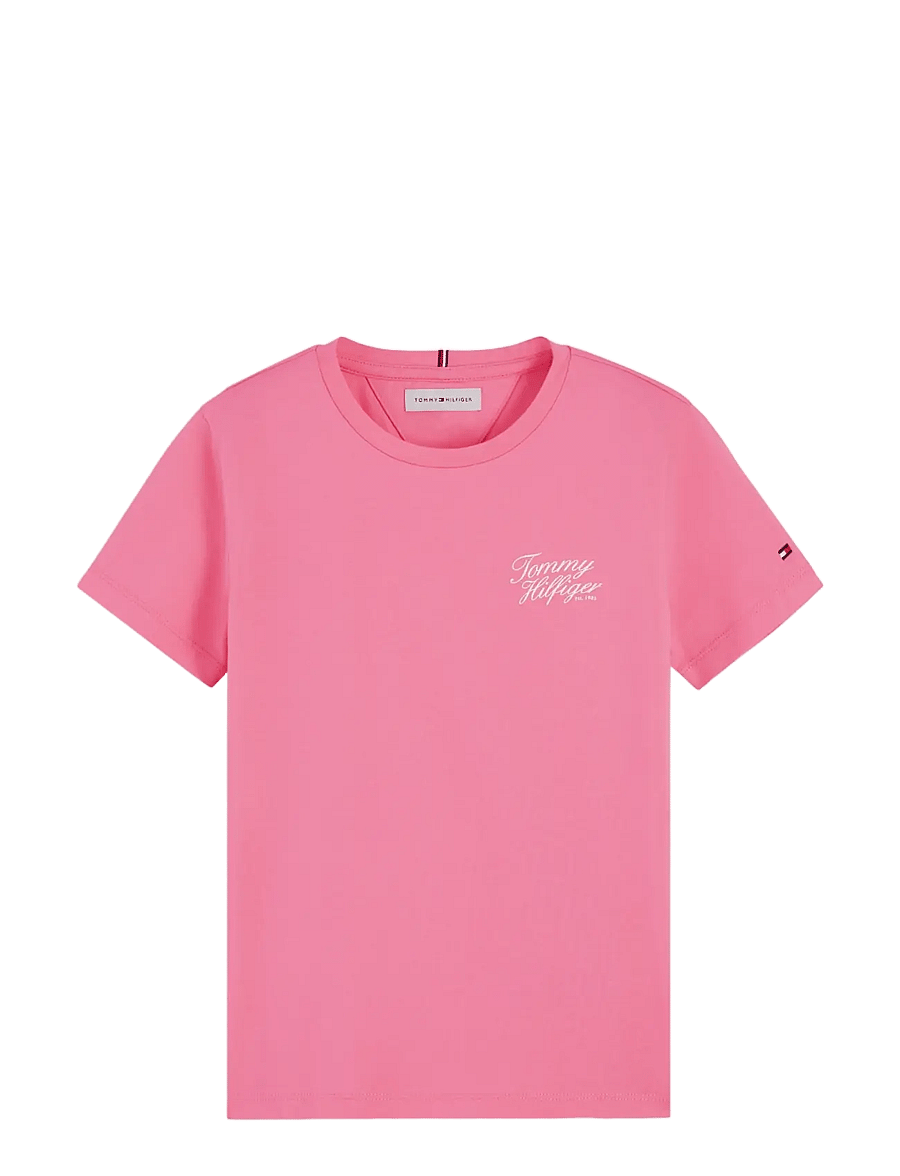 Tommy Hilfiger - TOMMY HILFIGER SCRIPT TEE SS - kortärmade t-shirts - exotic pink - 1