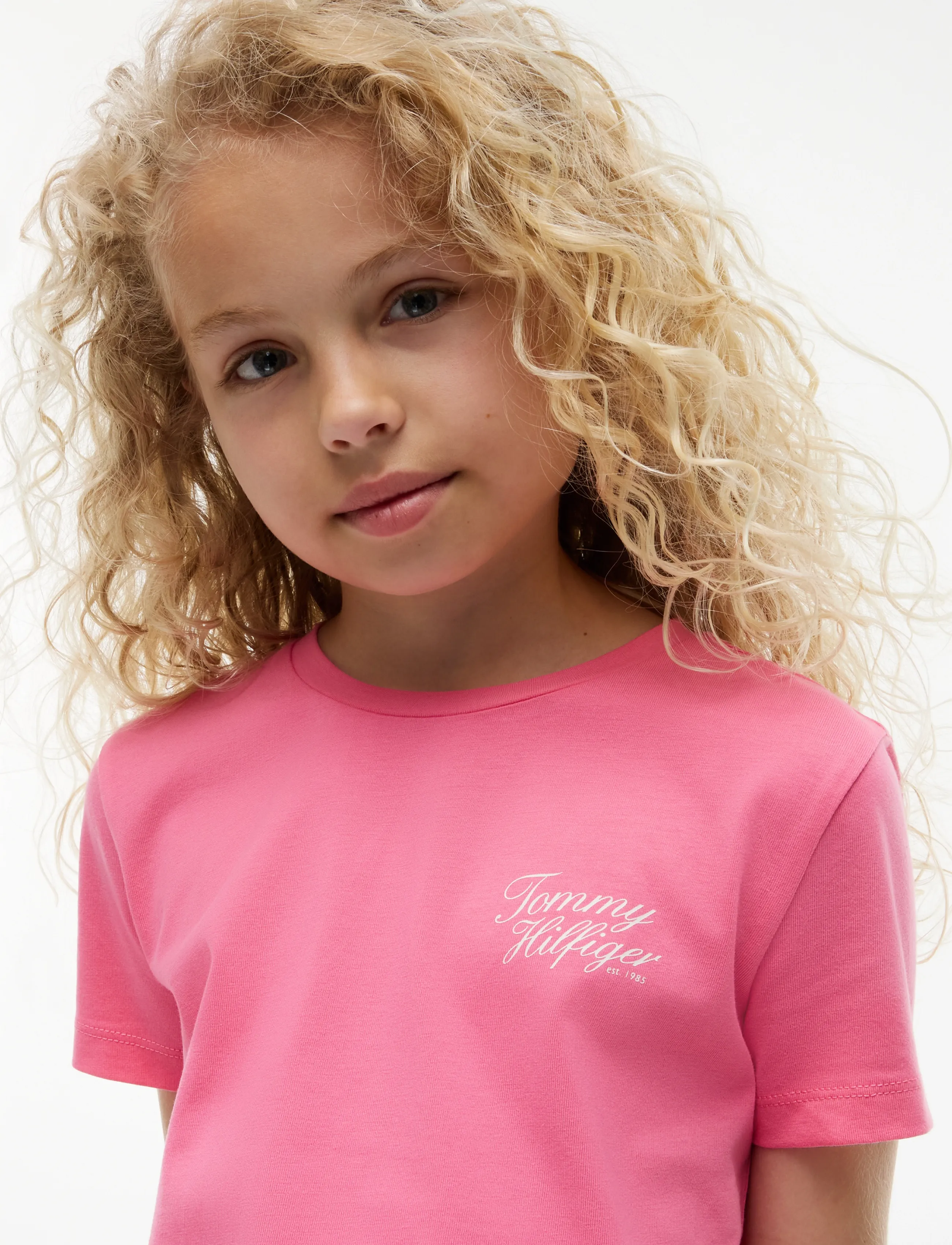 Tommy Hilfiger - TOMMY HILFIGER SCRIPT TEE SS - kortärmade t-shirts - exotic pink - 3