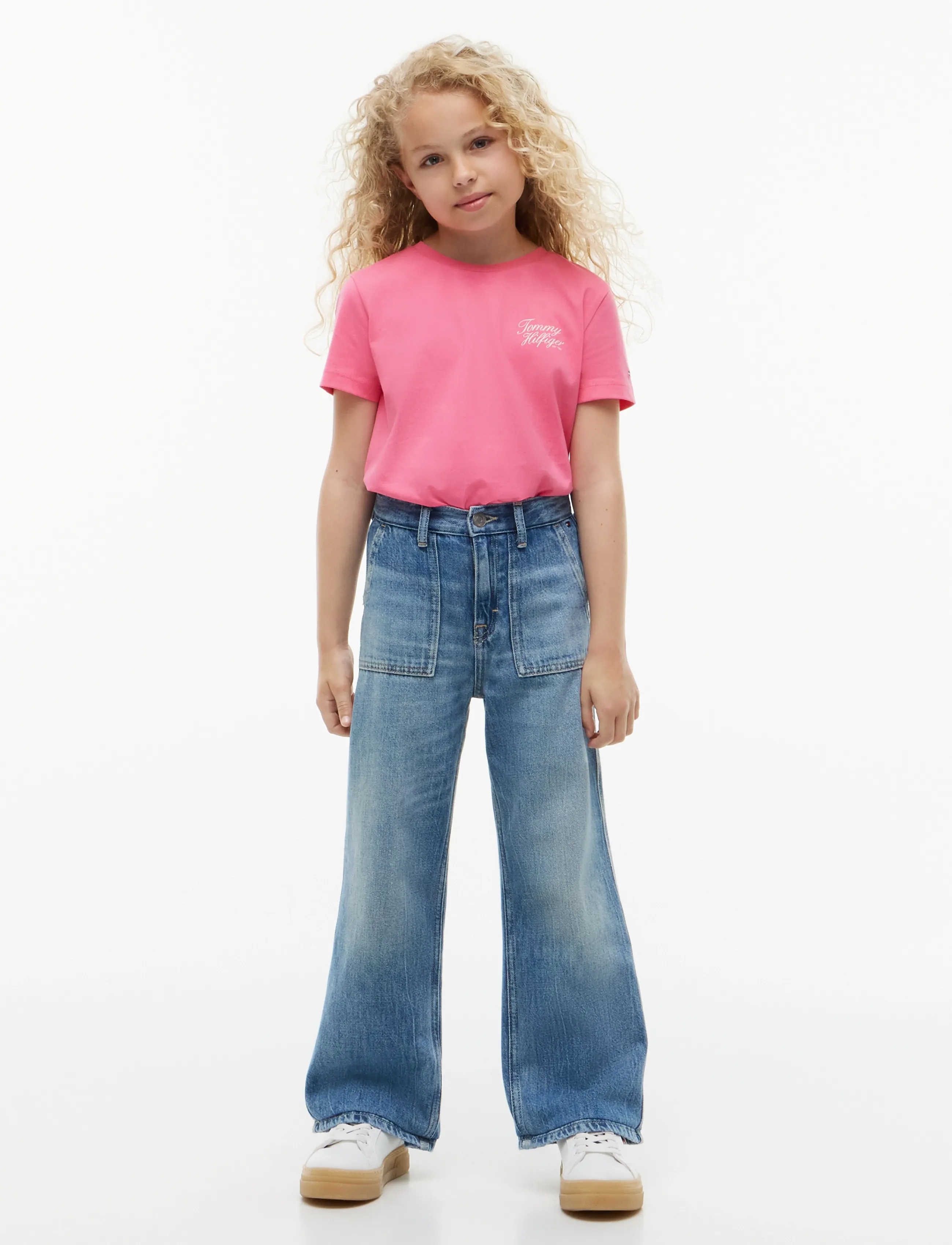 Tommy Hilfiger - TOMMY HILFIGER SCRIPT TEE SS - kortärmade t-shirts - exotic pink - 4