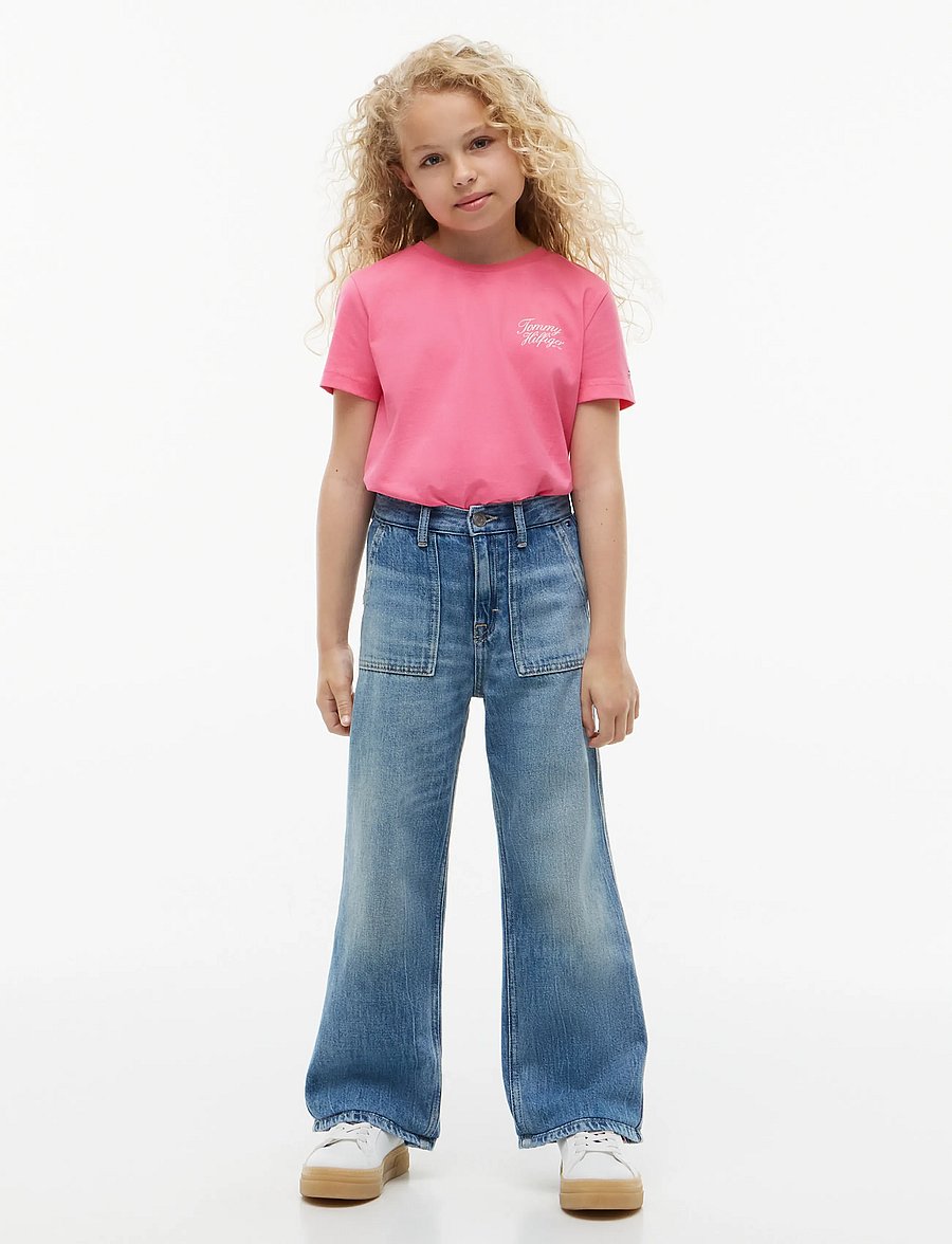 Tommy Hilfiger - TOMMY HILFIGER SCRIPT TEE SS - kortärmade t-shirts - exotic pink - 4