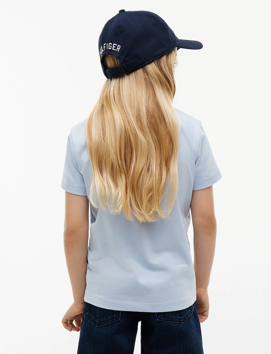 Tommy Hilfiger - TOMMY HILFIGER SCRIPT TEE SS - kortärmade t-shirts - sky blue - 2