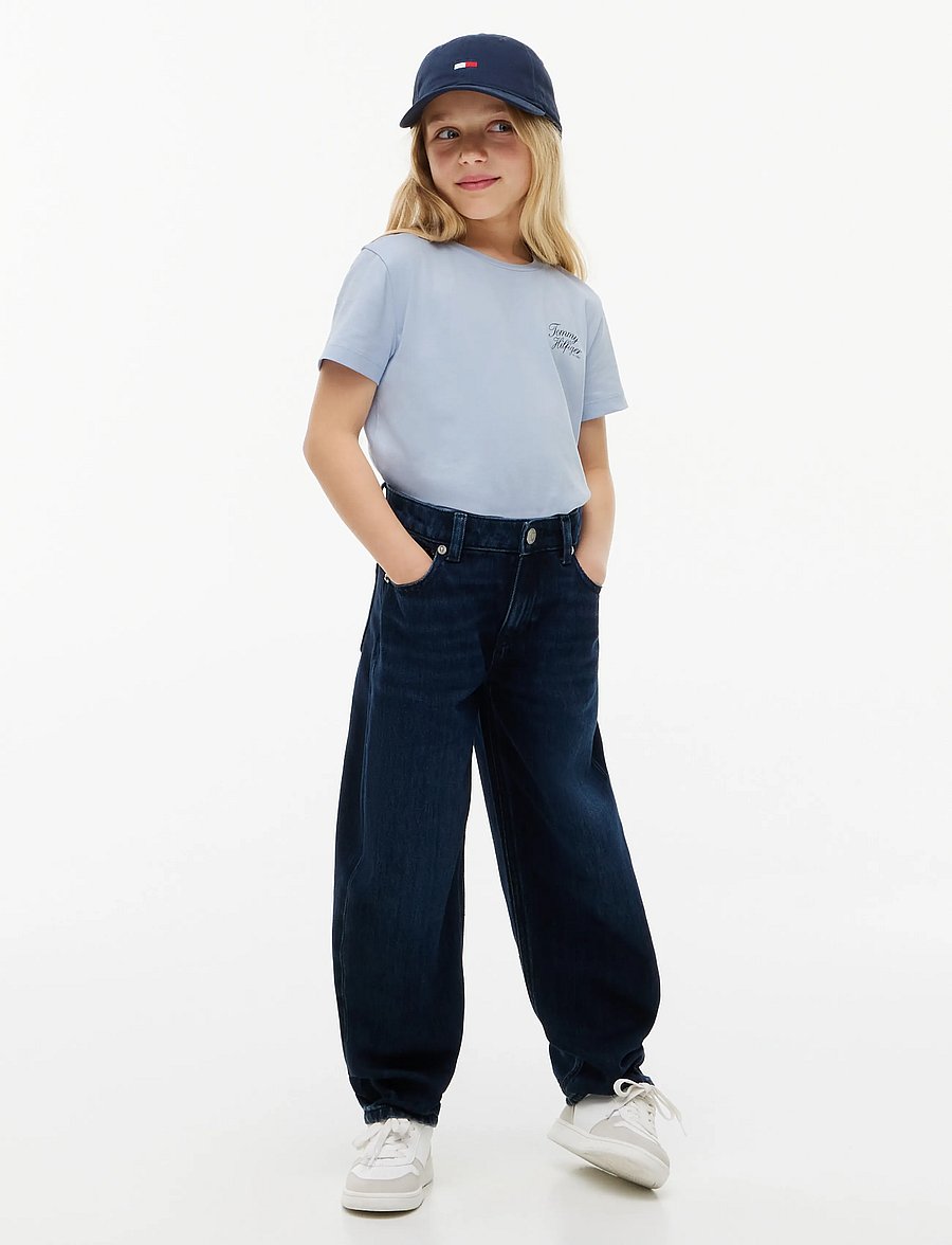 Tommy Hilfiger - TOMMY HILFIGER SCRIPT TEE SS - kortärmade t-shirts - sky blue - 4