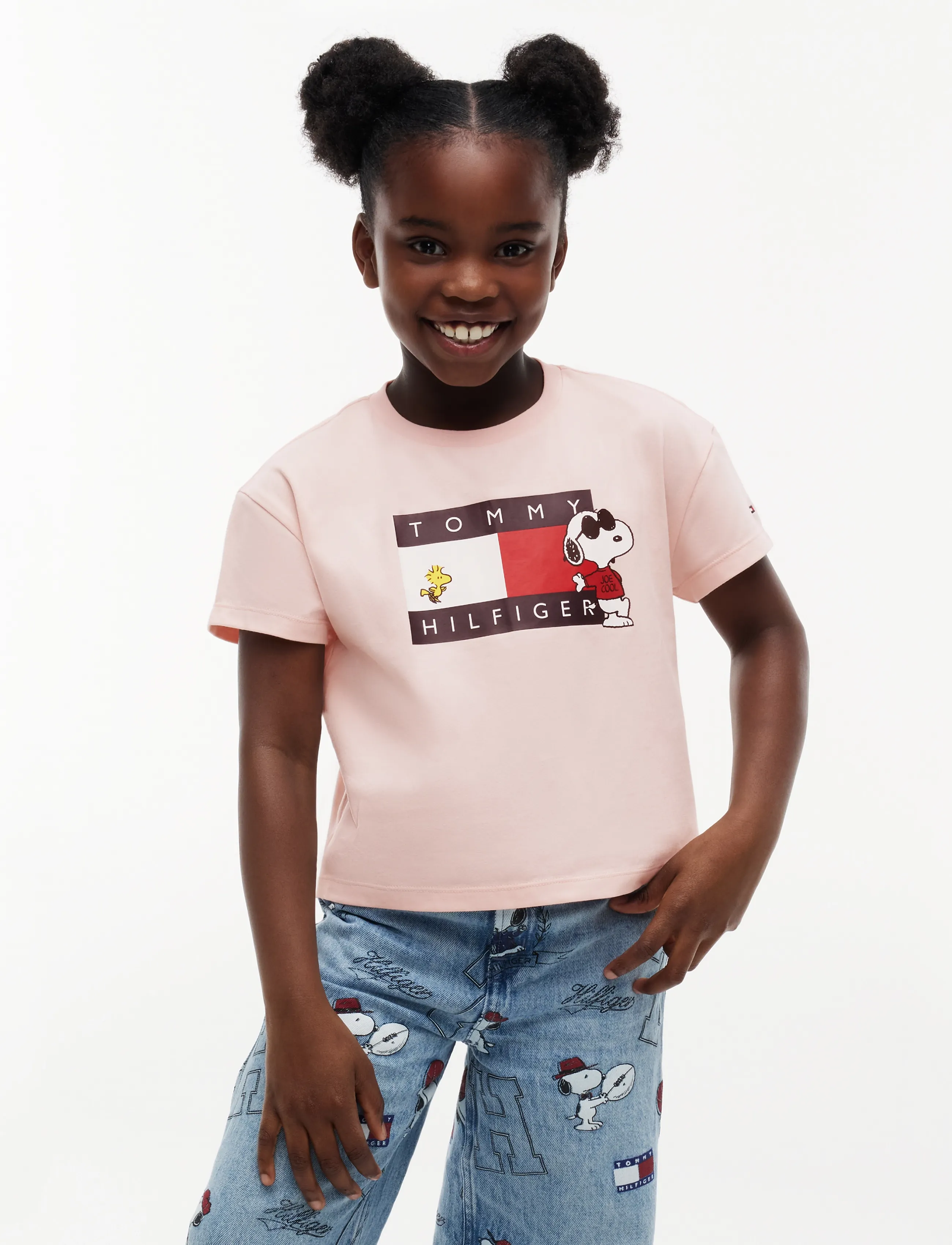 Tommy Hilfiger PEANUTS FLAG TEE SS - Oberteile & T-Shirts - WHIMSY PINK / pink/rose