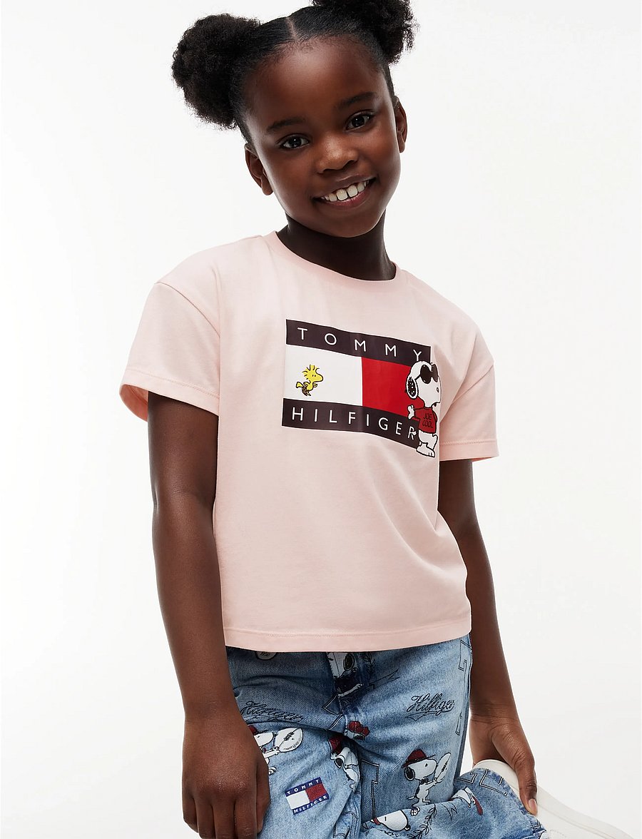 Tommy Hilfiger - PEANUTS FLAG TEE SS - lühikeste varrukatega t-särgid - whimsy pink - 3