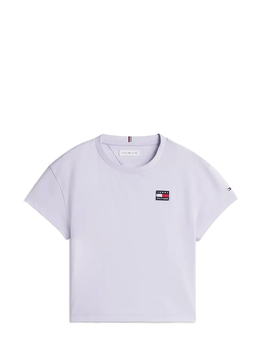 Tommy Hilfiger - HERITAGE FLAG TEE SS - lavender ice - 0