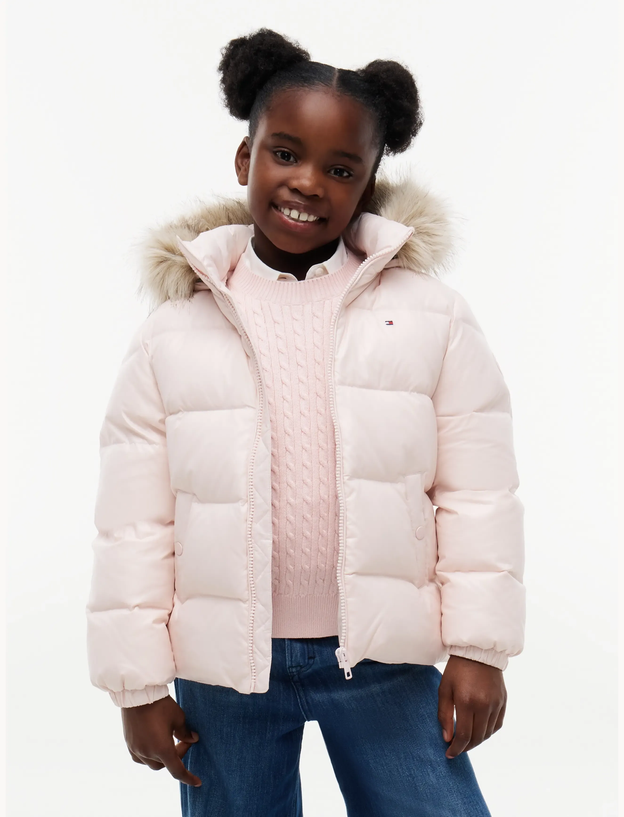 Tommy Hilfiger Essential Down Jacket, 176, Jackets & Coats, Rosa - Winter Jackets, Kinder