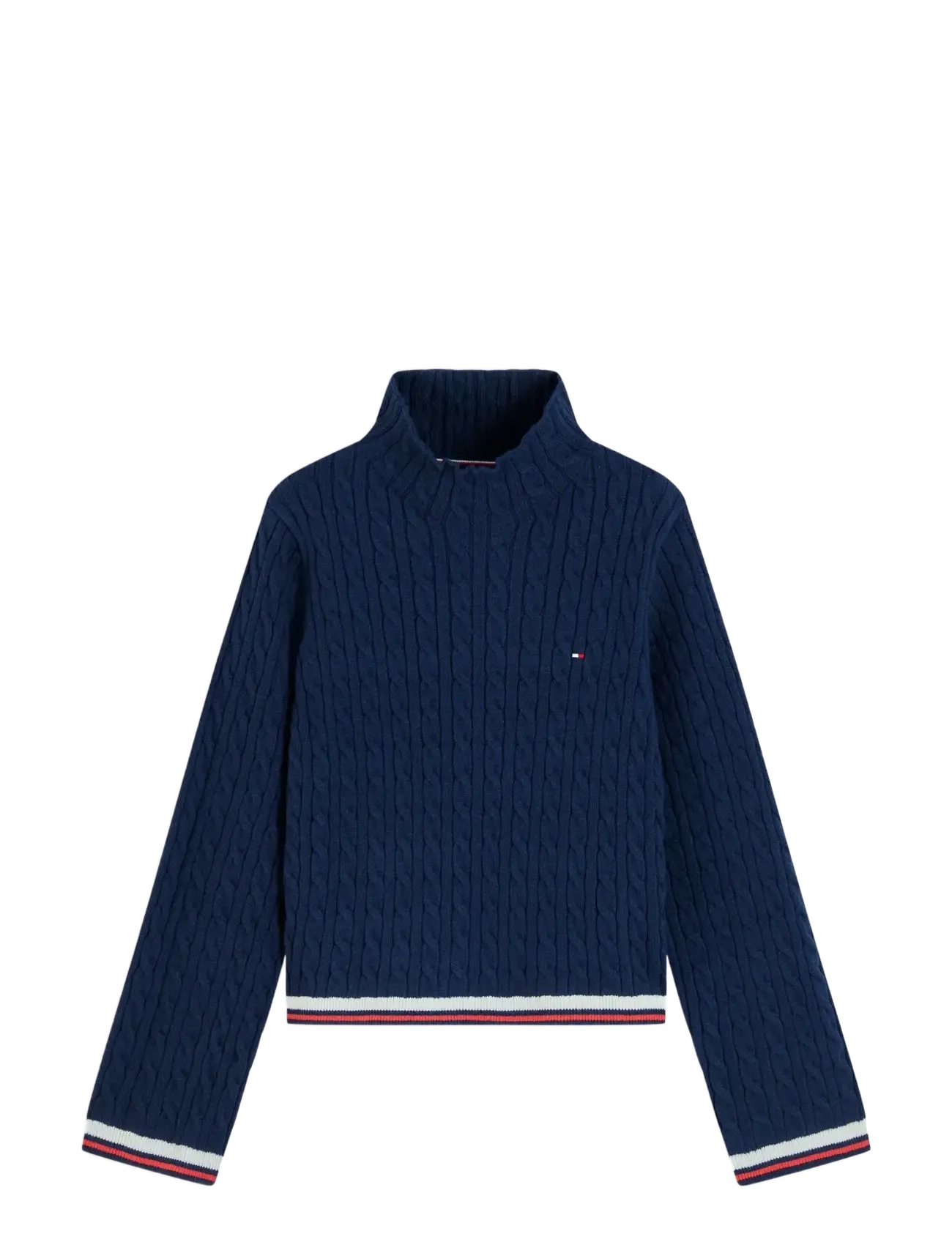 Tommy Hilfiger - CABLE MOCK NECK SWEATER - dark blue - 1