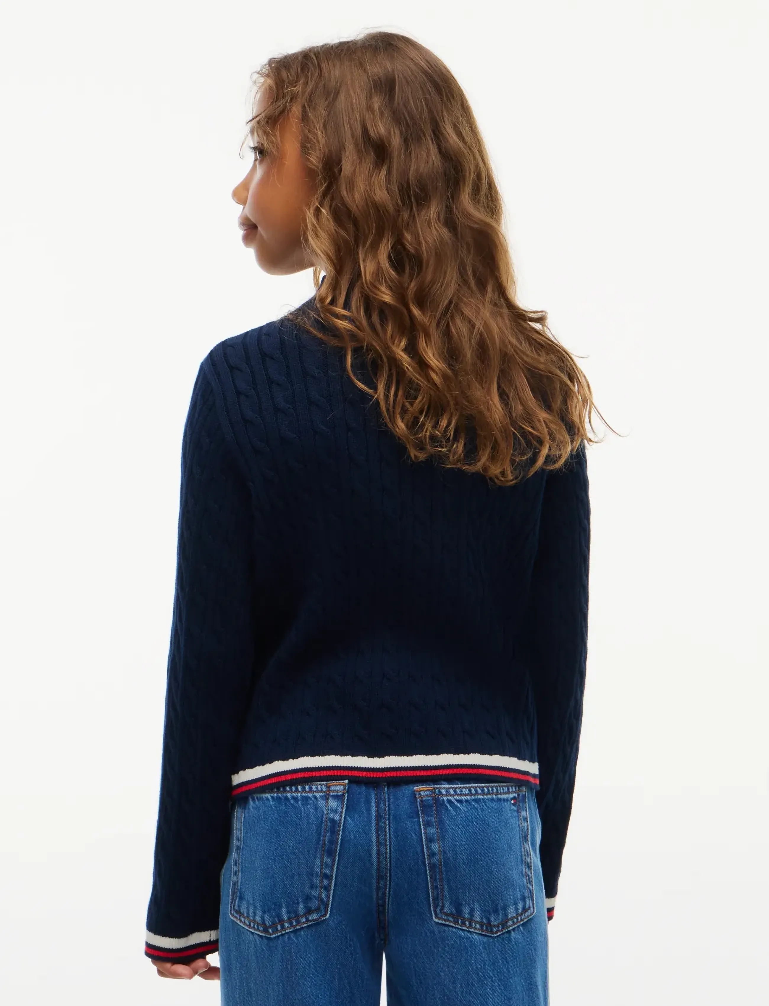 Tommy Hilfiger - CABLE MOCK NECK SWEATER - dark blue - 2