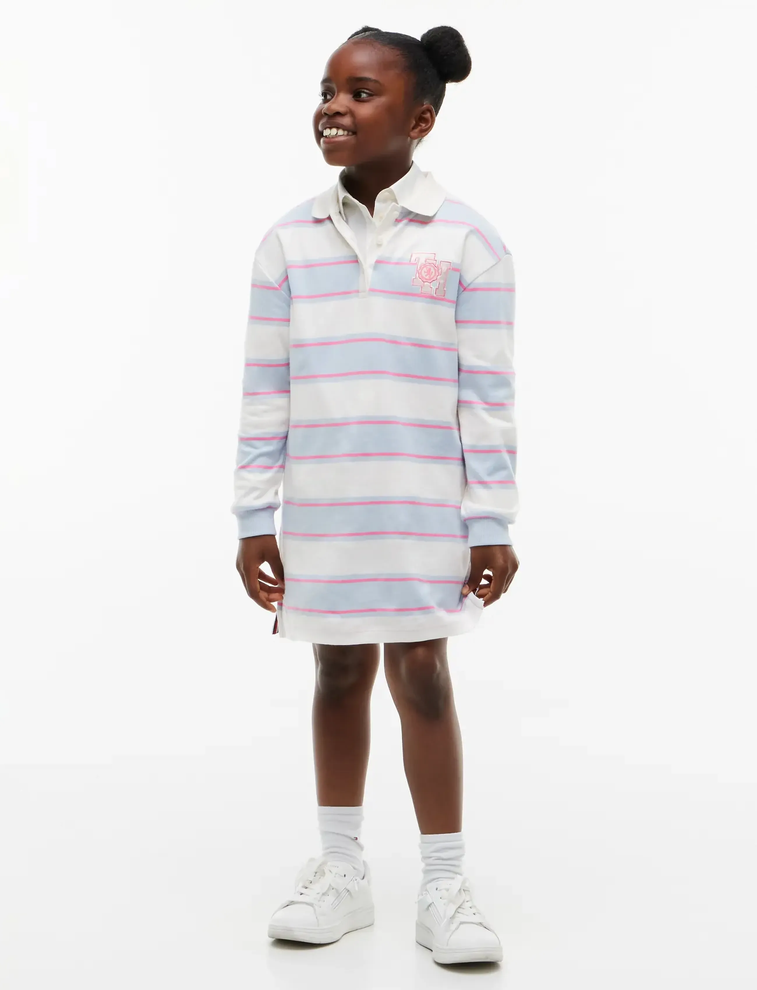 Tommy Hilfiger - RUGBY DRESS LS - sky blue stripe - 0