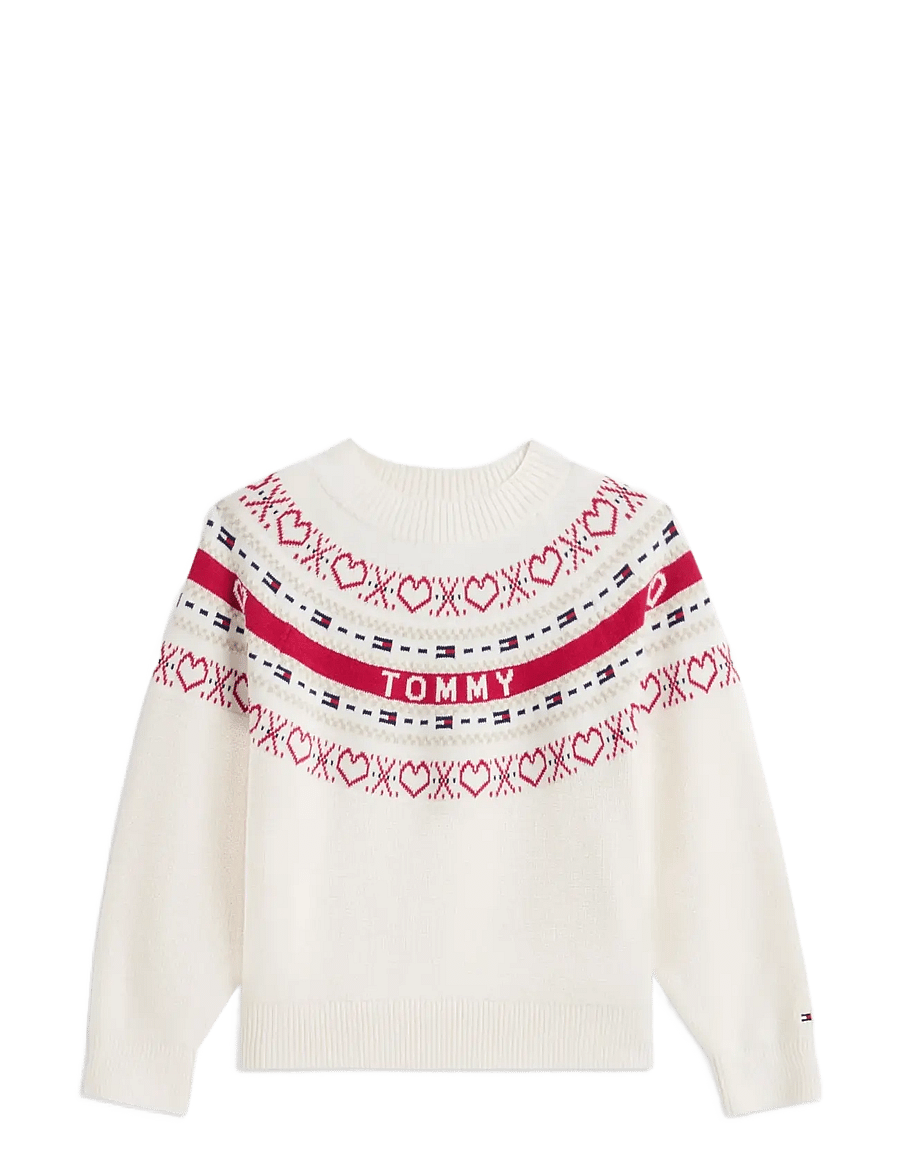 Tommy Hilfiger - INTARSIA SWEATER - džemprid - ivory petal - 1