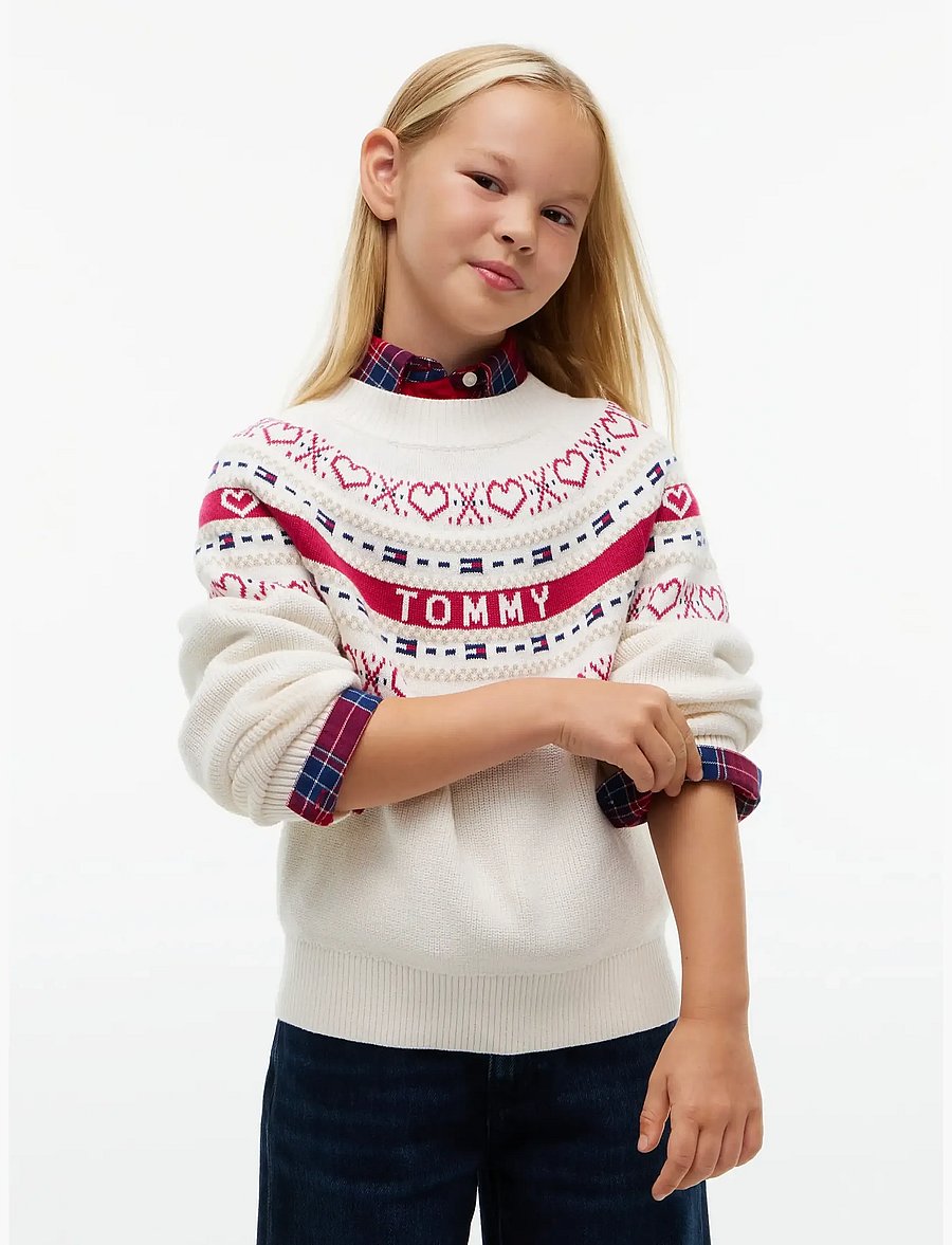 Tommy Hilfiger - INTARSIA SWEATER - džemprid - ivory petal - 0