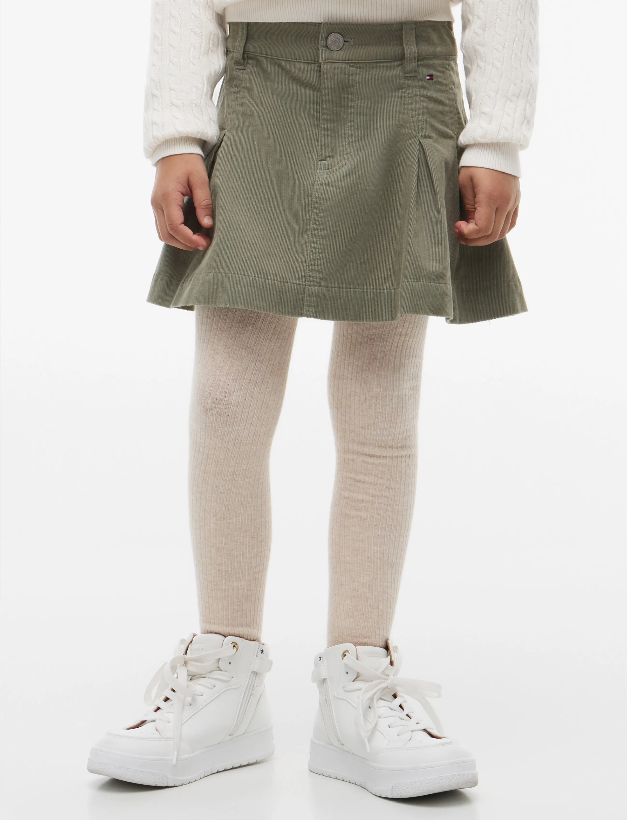 Tommy Hilfiger - CORD PLEATED SKIRT - utility sage - 0