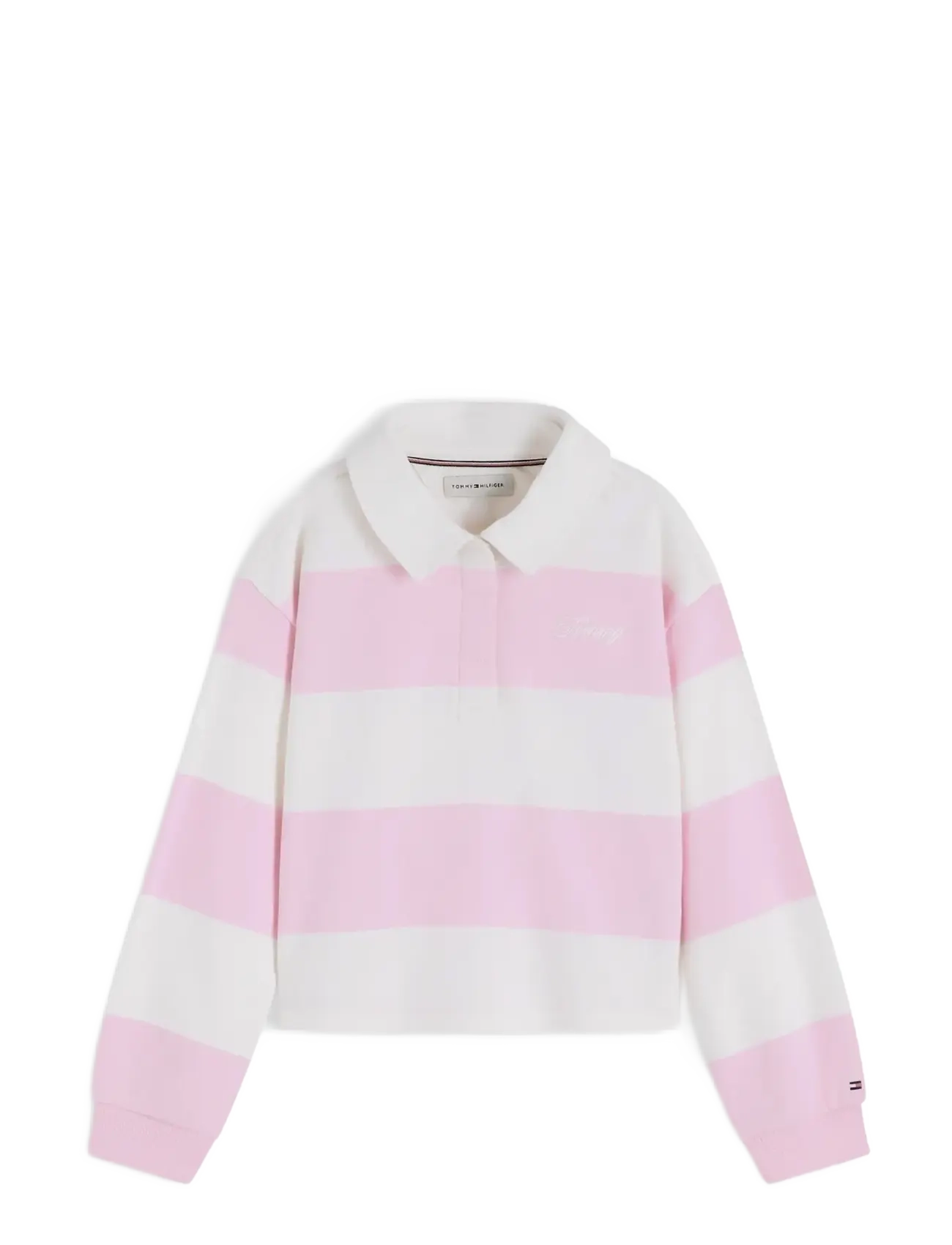 Tommy Hilfiger - BLOCK STRIPED RUGBY SHIRT L/S - classic pink stripes - 1